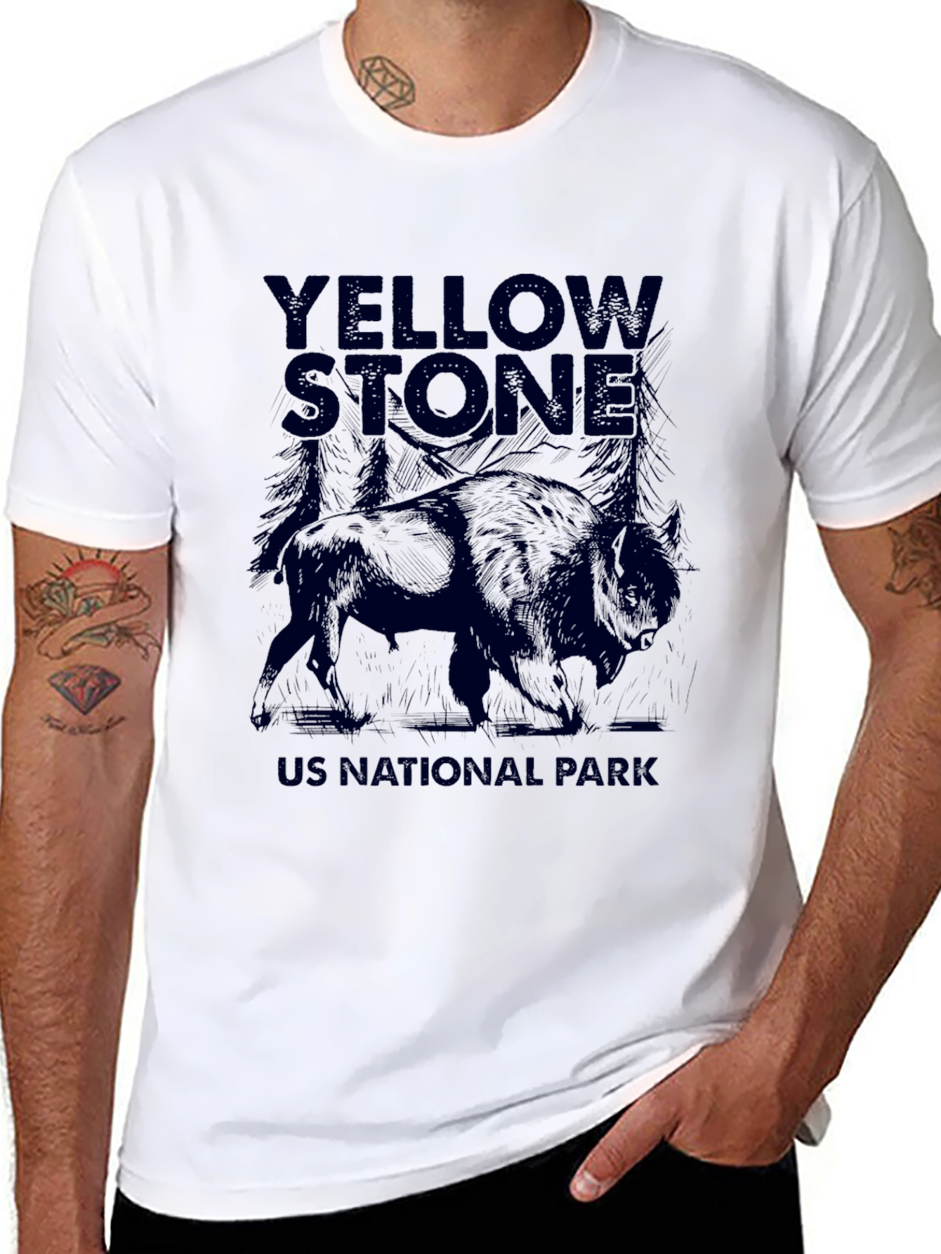 Yellowstone National Park Bison Graphic Tee