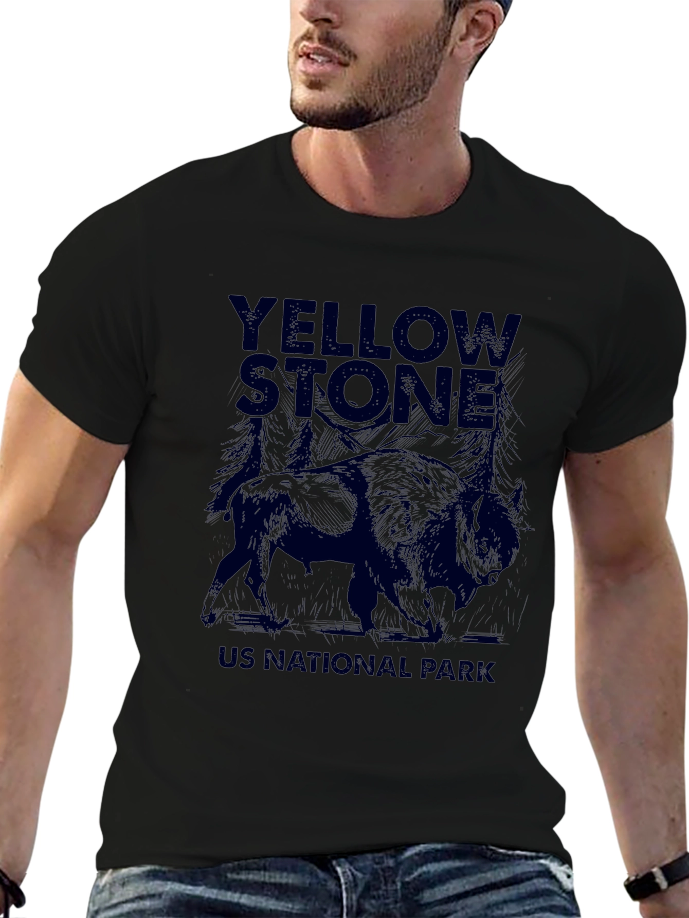 Yellowstone National Park Bison Graphic Tee