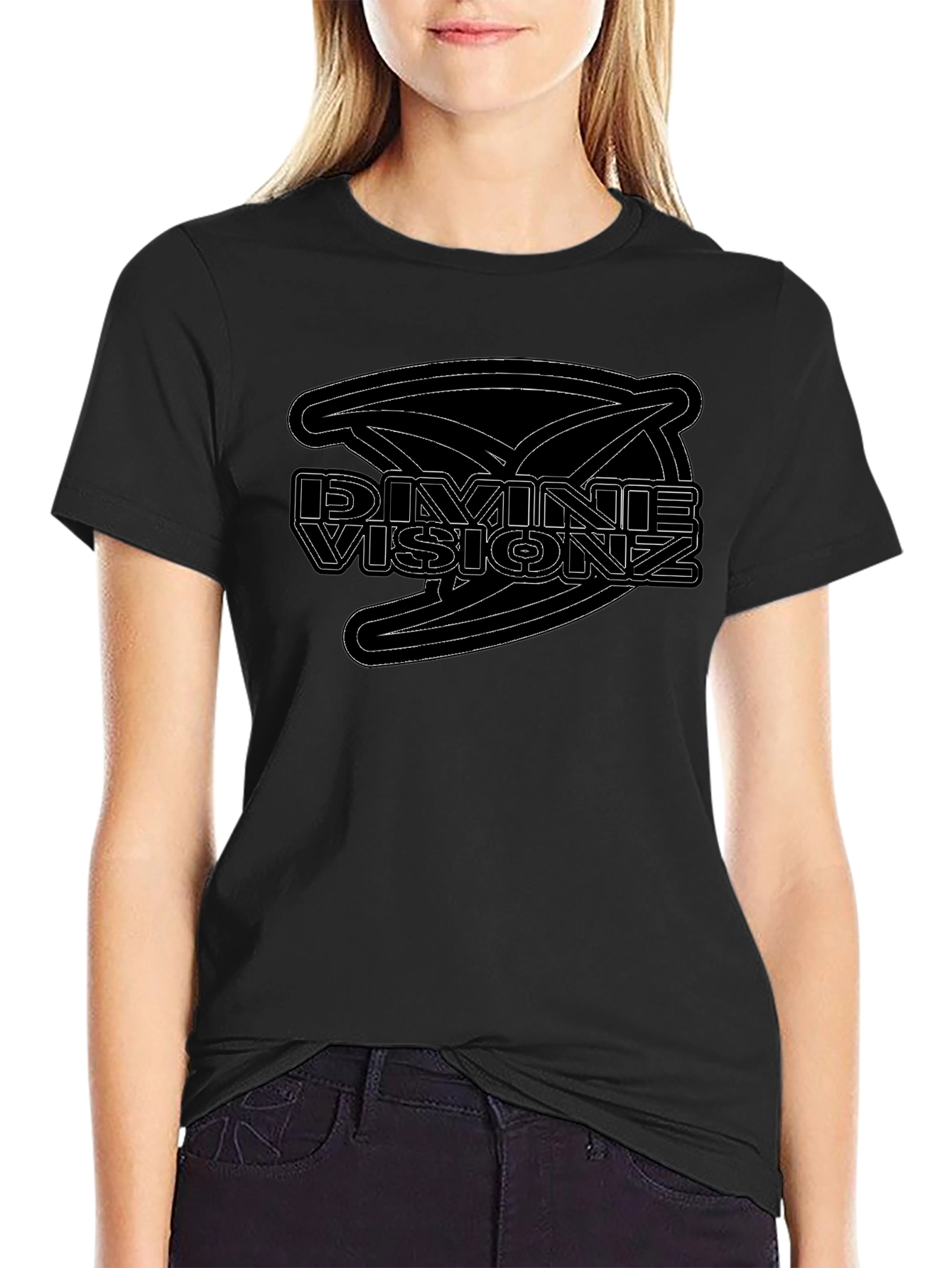 Divine Visionz Black Graphic T-Shirt