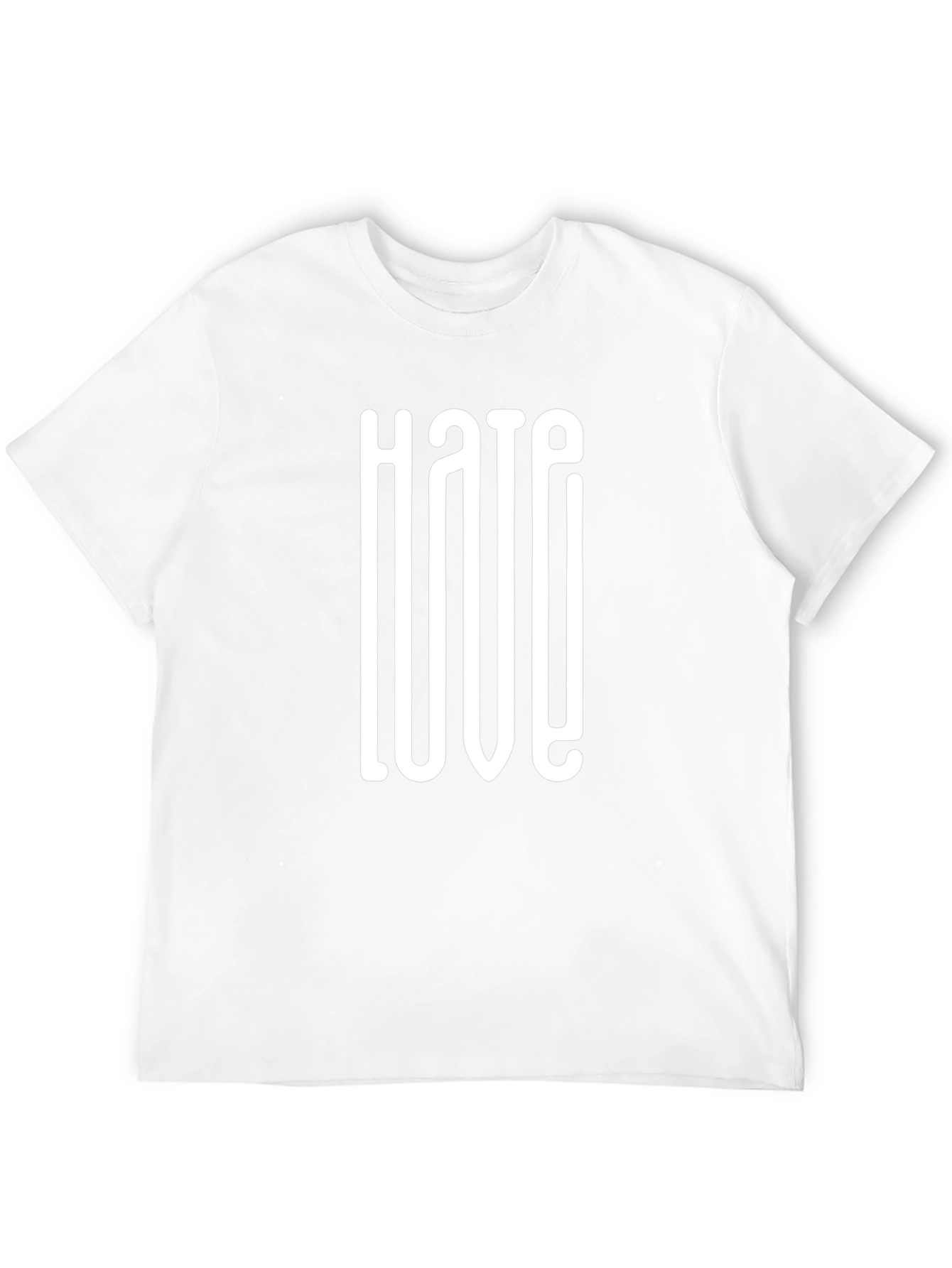 Hate Love Black Graphic Tee for Men