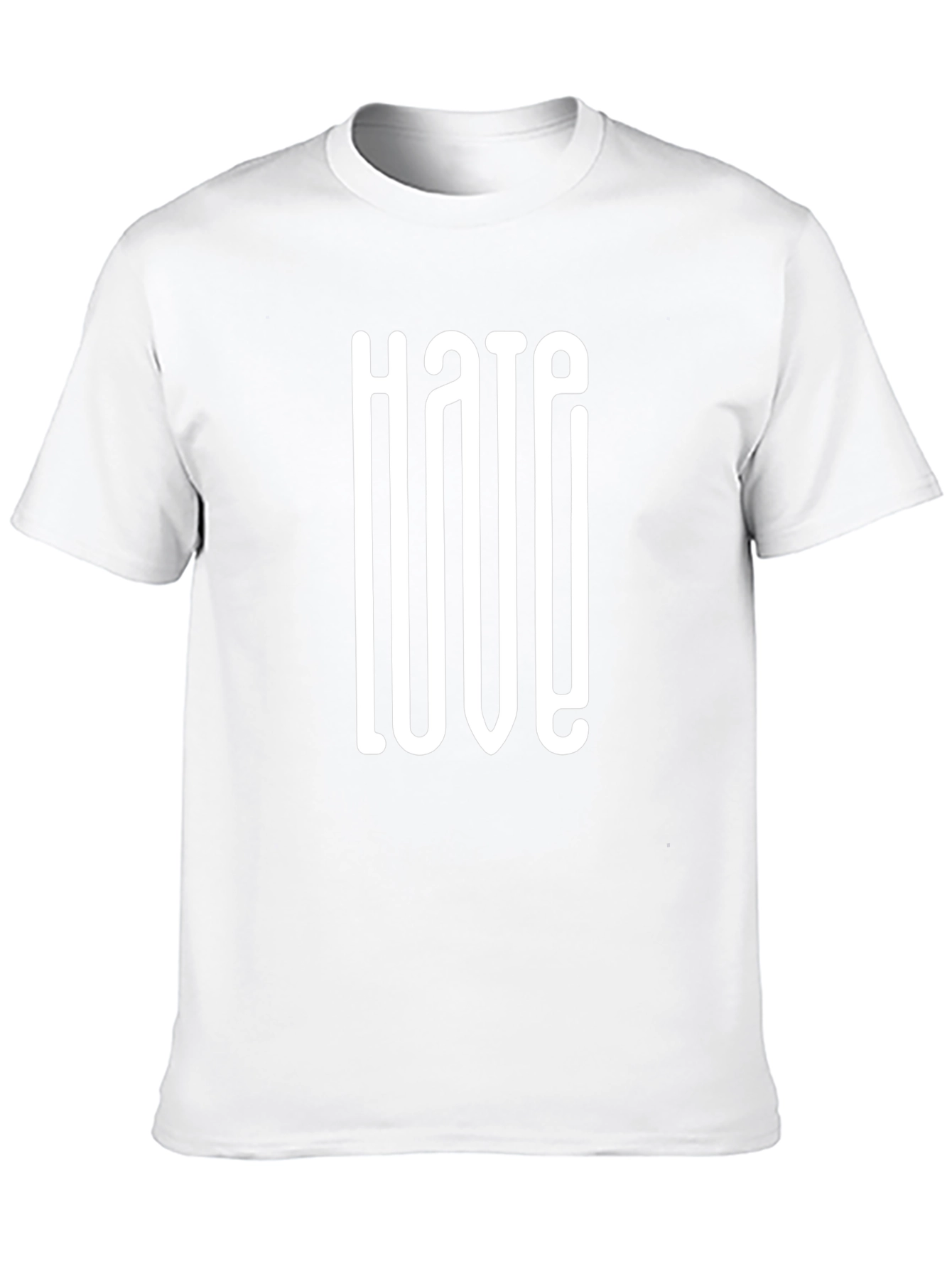 Hate Love Black Graphic Tee for Men