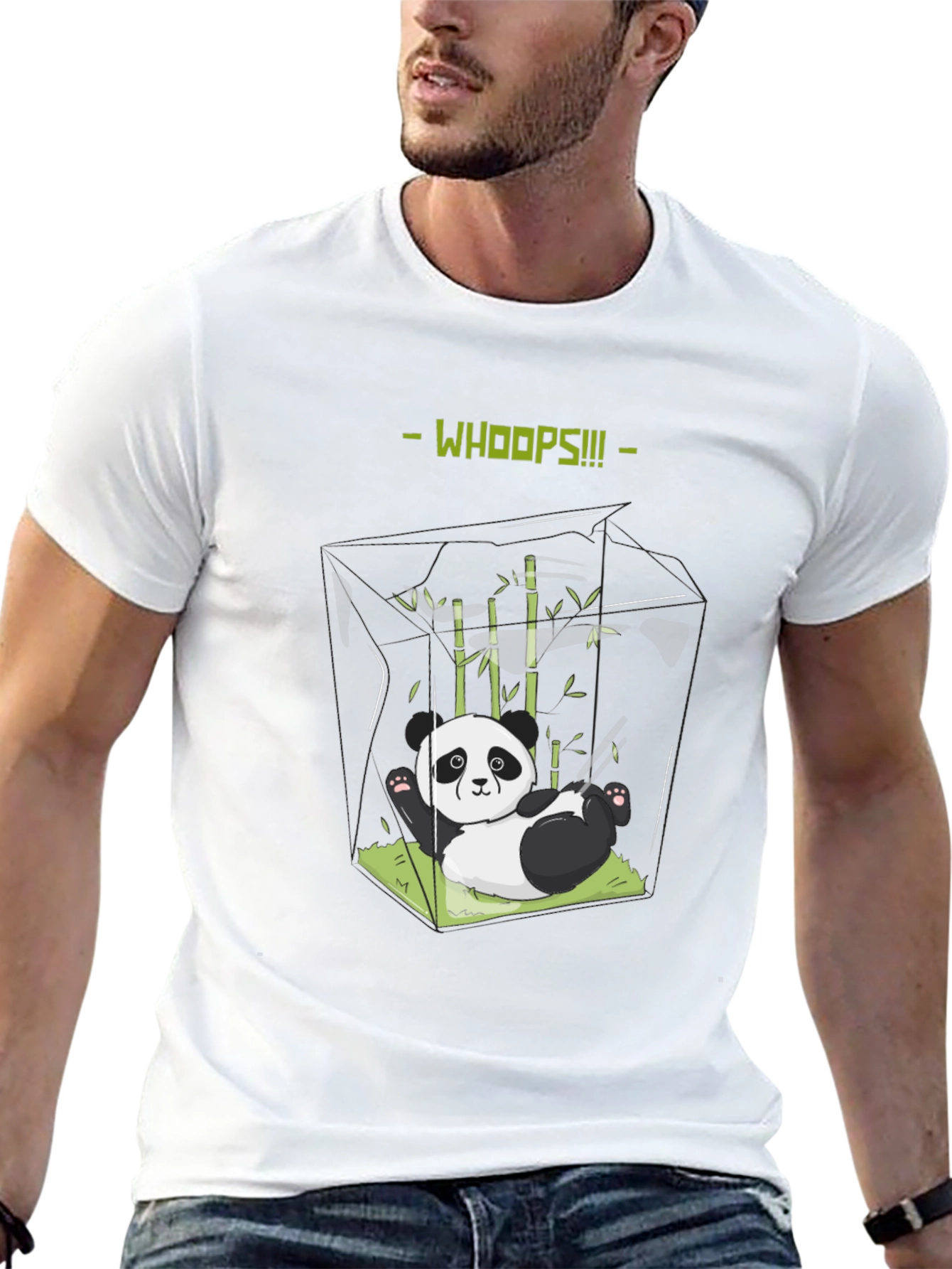 Whoops Panda T-Shirt - Funny Graphic Tee