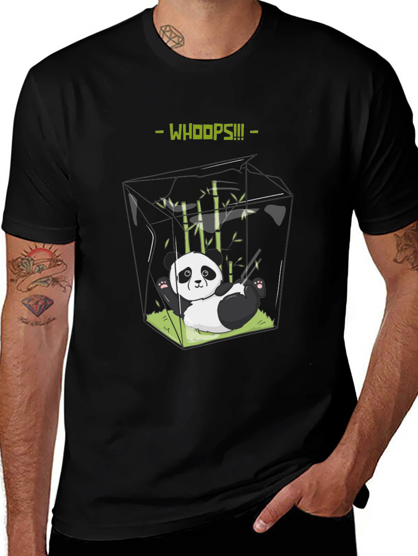 Whoops Panda T-Shirt - Funny Graphic Tee