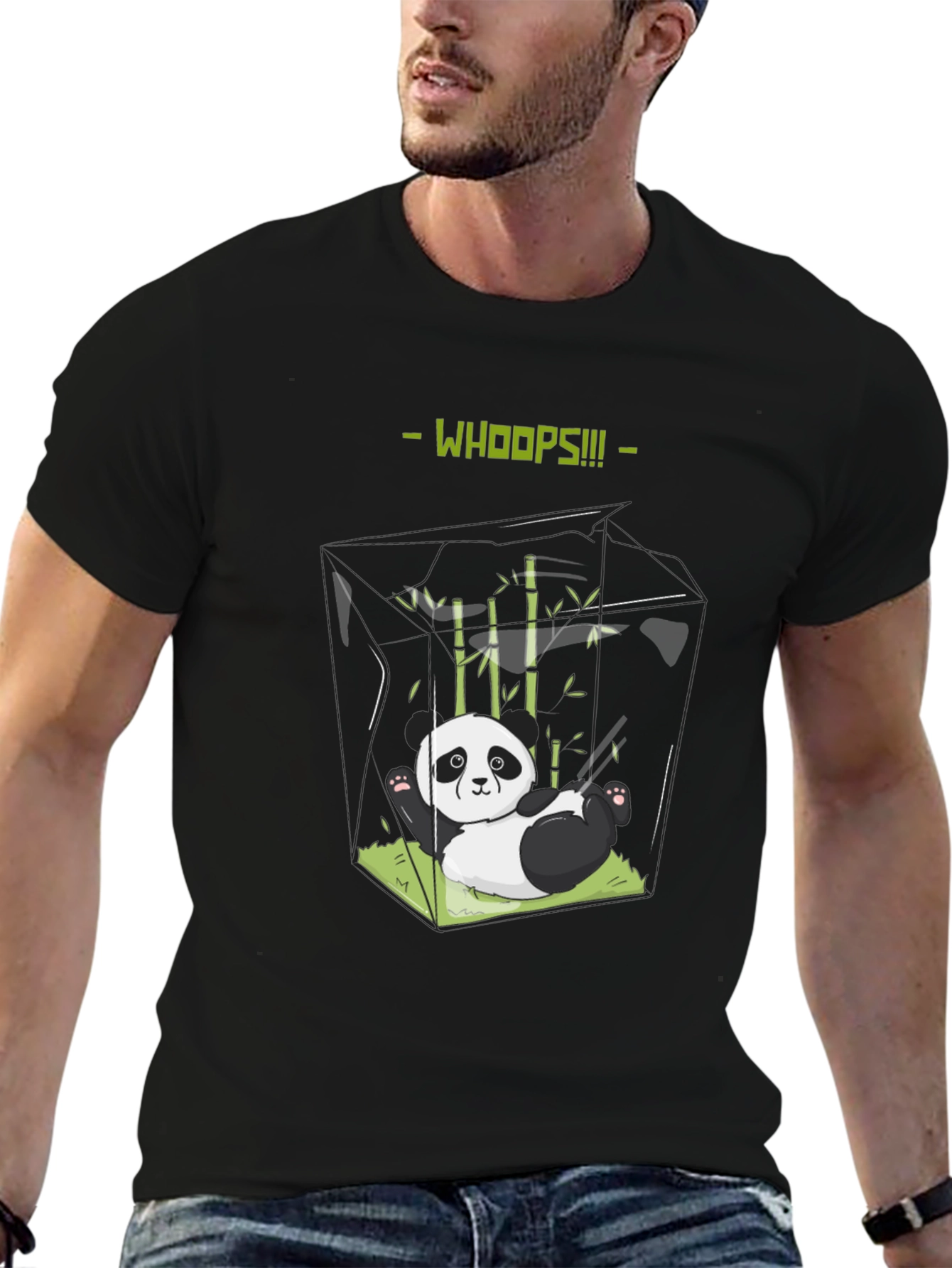 Whoops Panda T-Shirt - Funny Graphic Tee