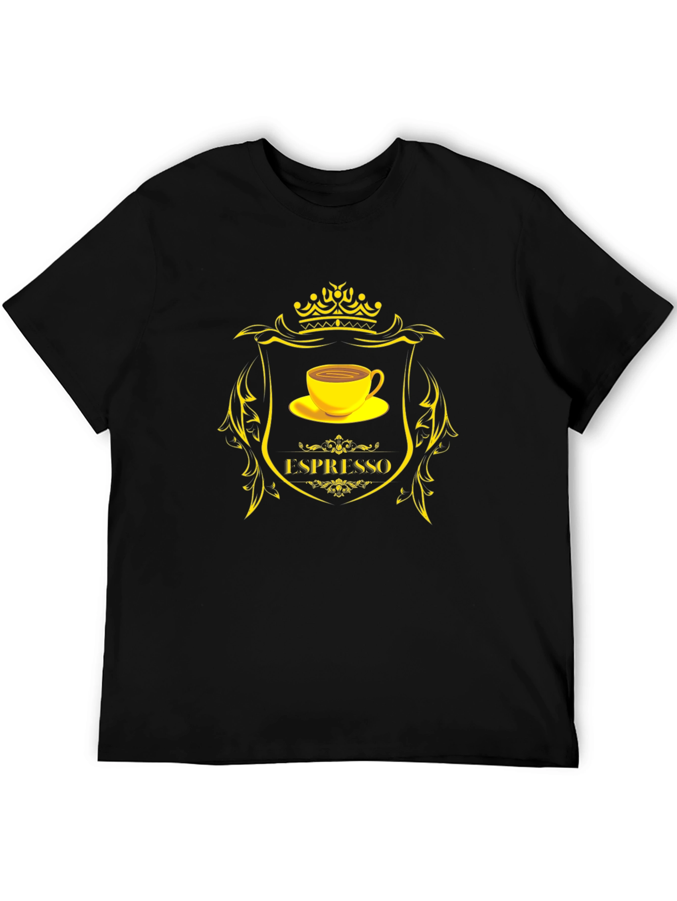 Espresso Coffee T-Shirt - Premium Black Cotton Tee