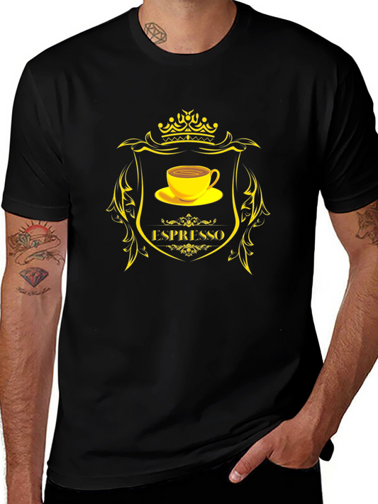 Espresso Coffee T-Shirt - Premium Black Cotton Tee