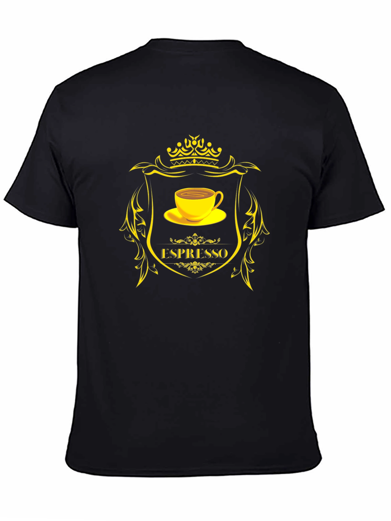 Espresso Coffee T-Shirt - Premium Black Cotton Tee