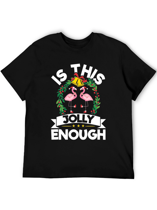 Jolly Flamingo Christmas T-Shirt