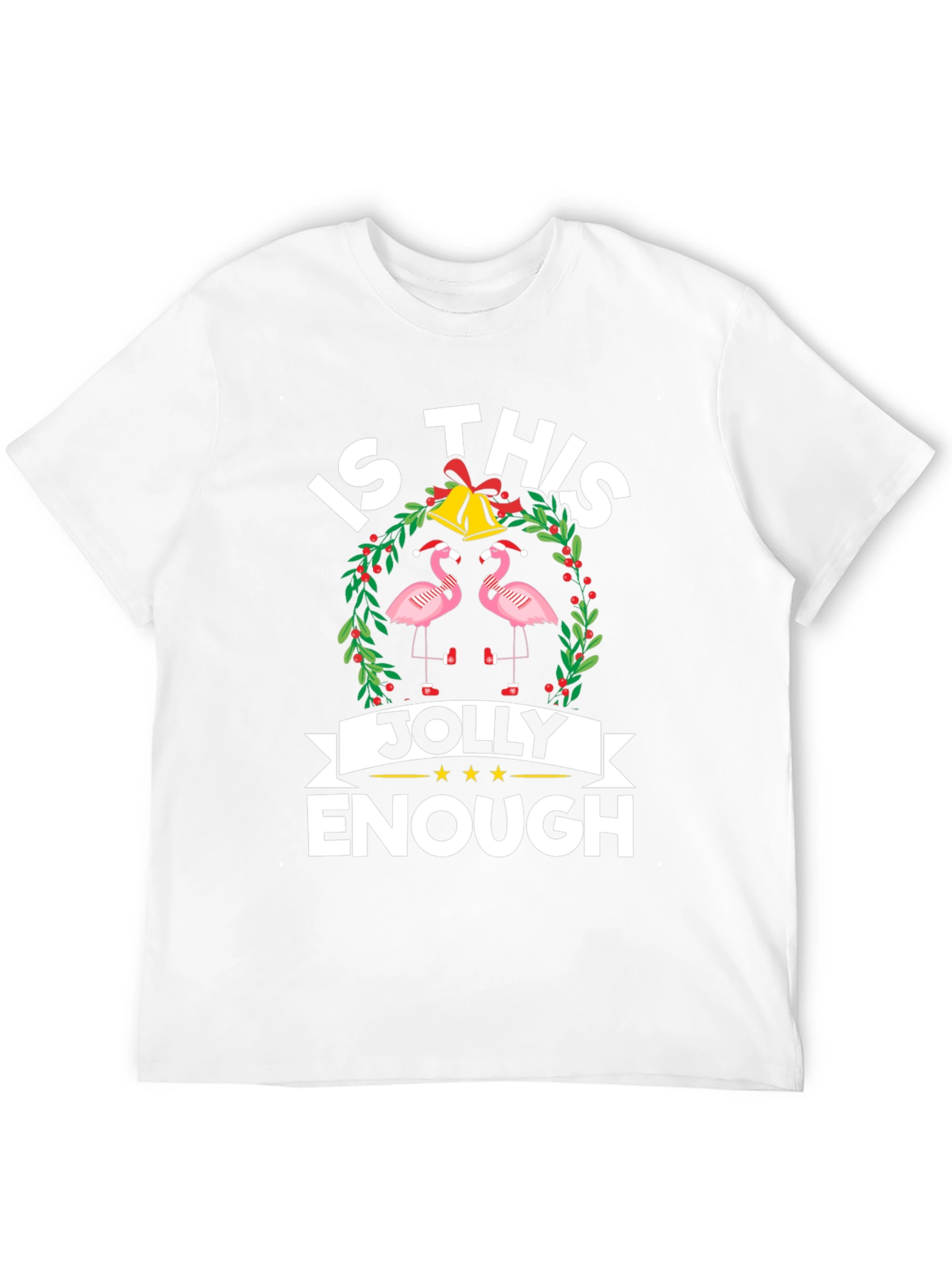 Jolly Flamingo Christmas T-Shirt