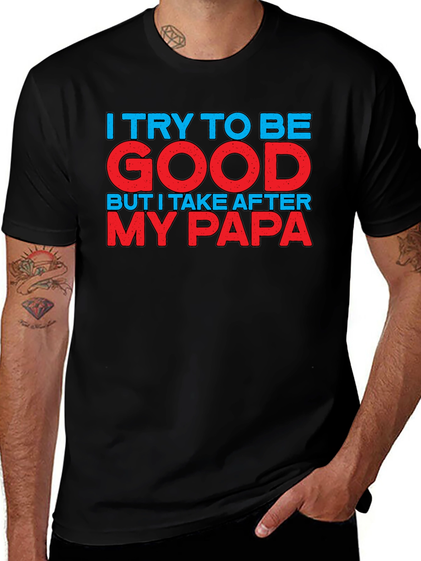 Funny I Take After My Papa Black T-Shirt