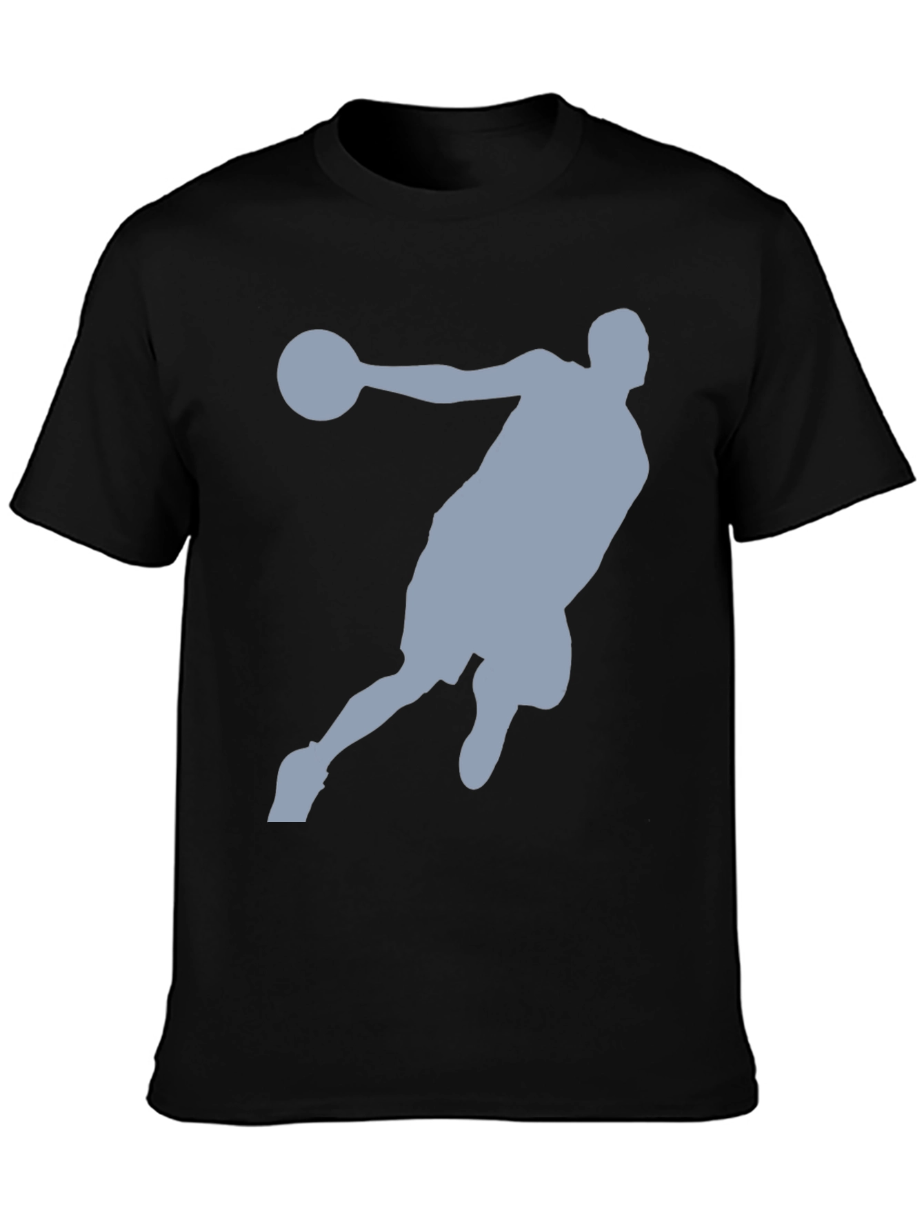 Basketball Player Graphic Tee - Black Cotton T-Shirt