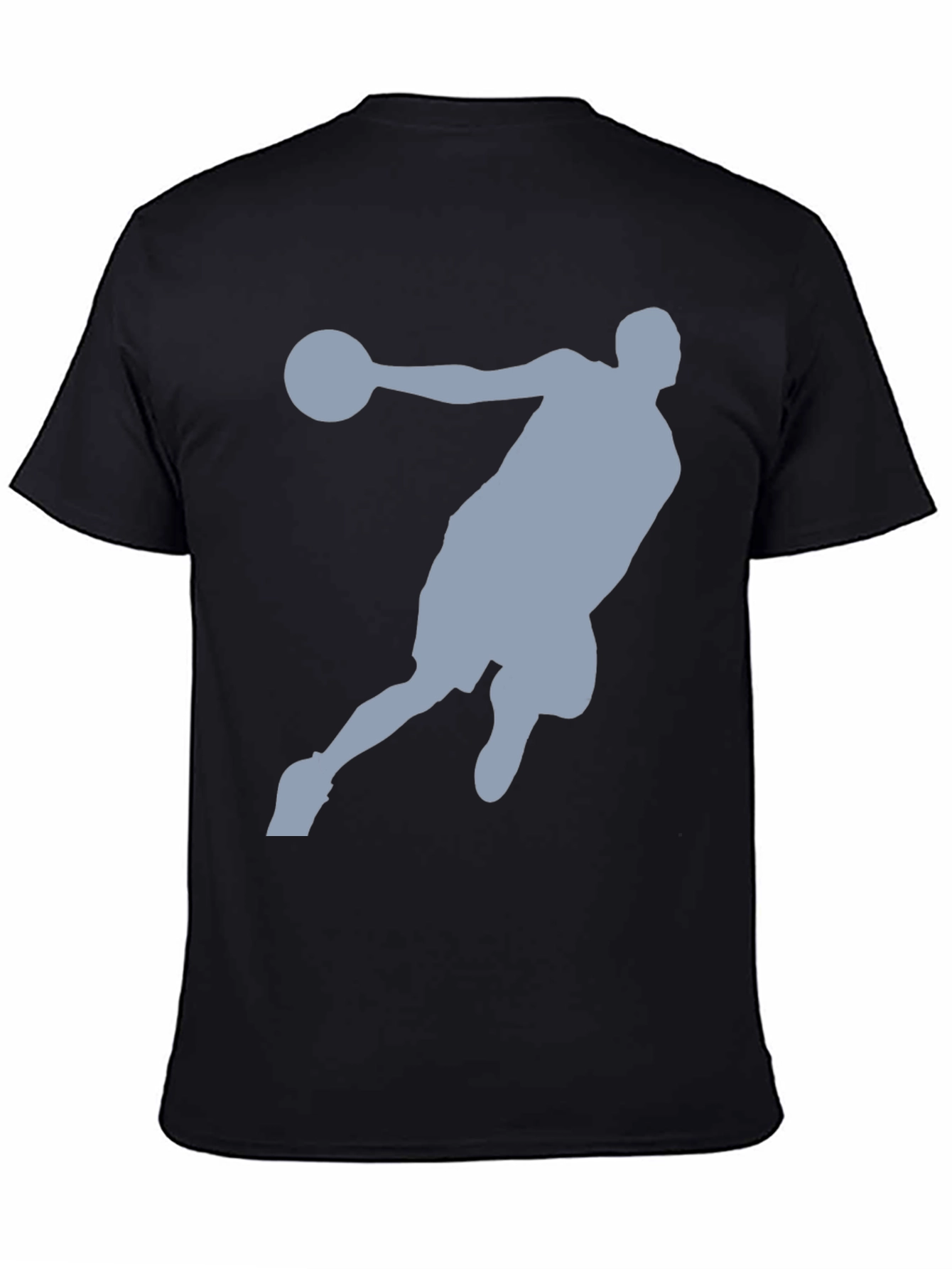 Basketball Player Graphic Tee - Black Cotton T-Shirt