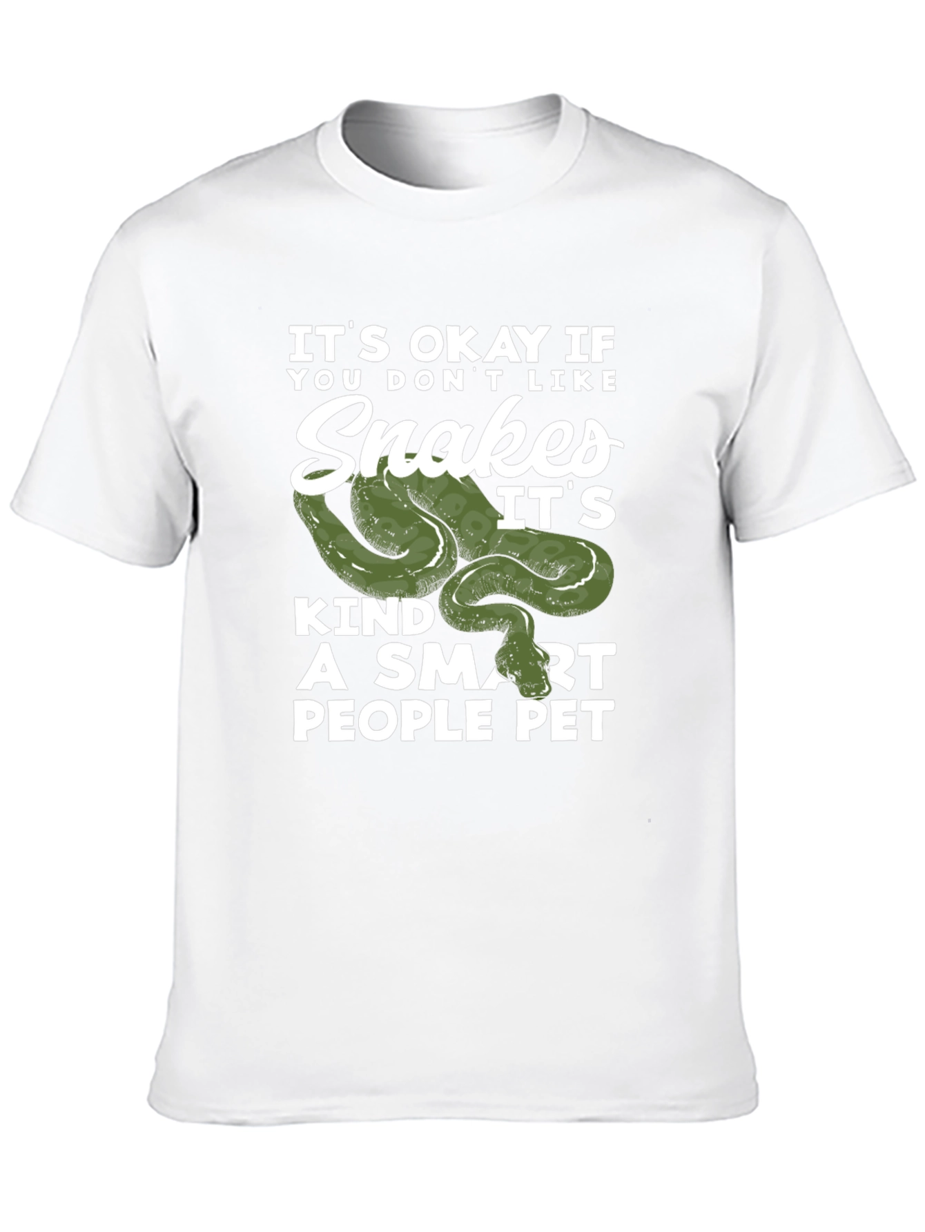 Snakes Smart People Pet Black T-Shirt