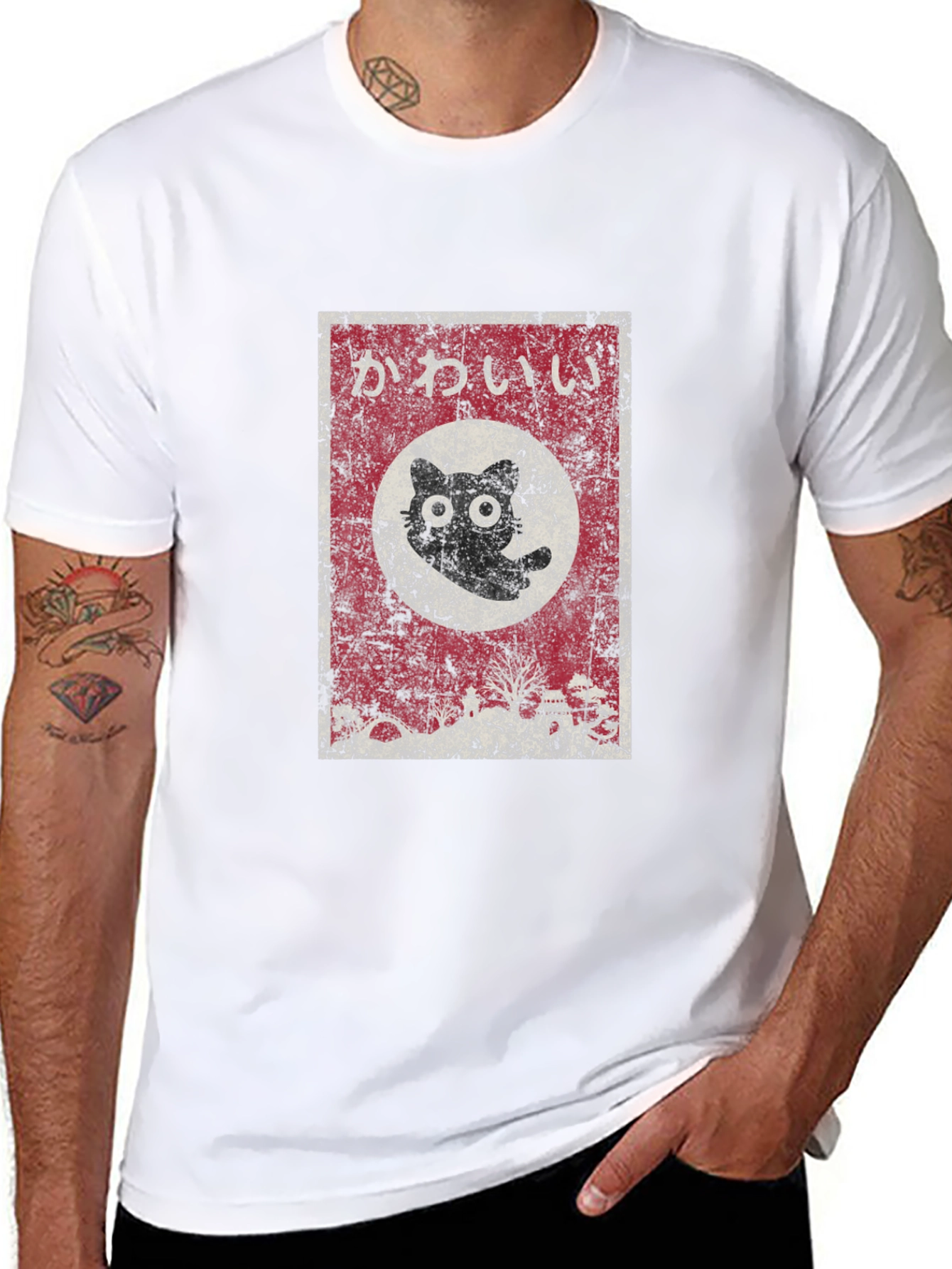 Kawaii Cat T-Shirt - Japanese Aesthetic Graphic Tee