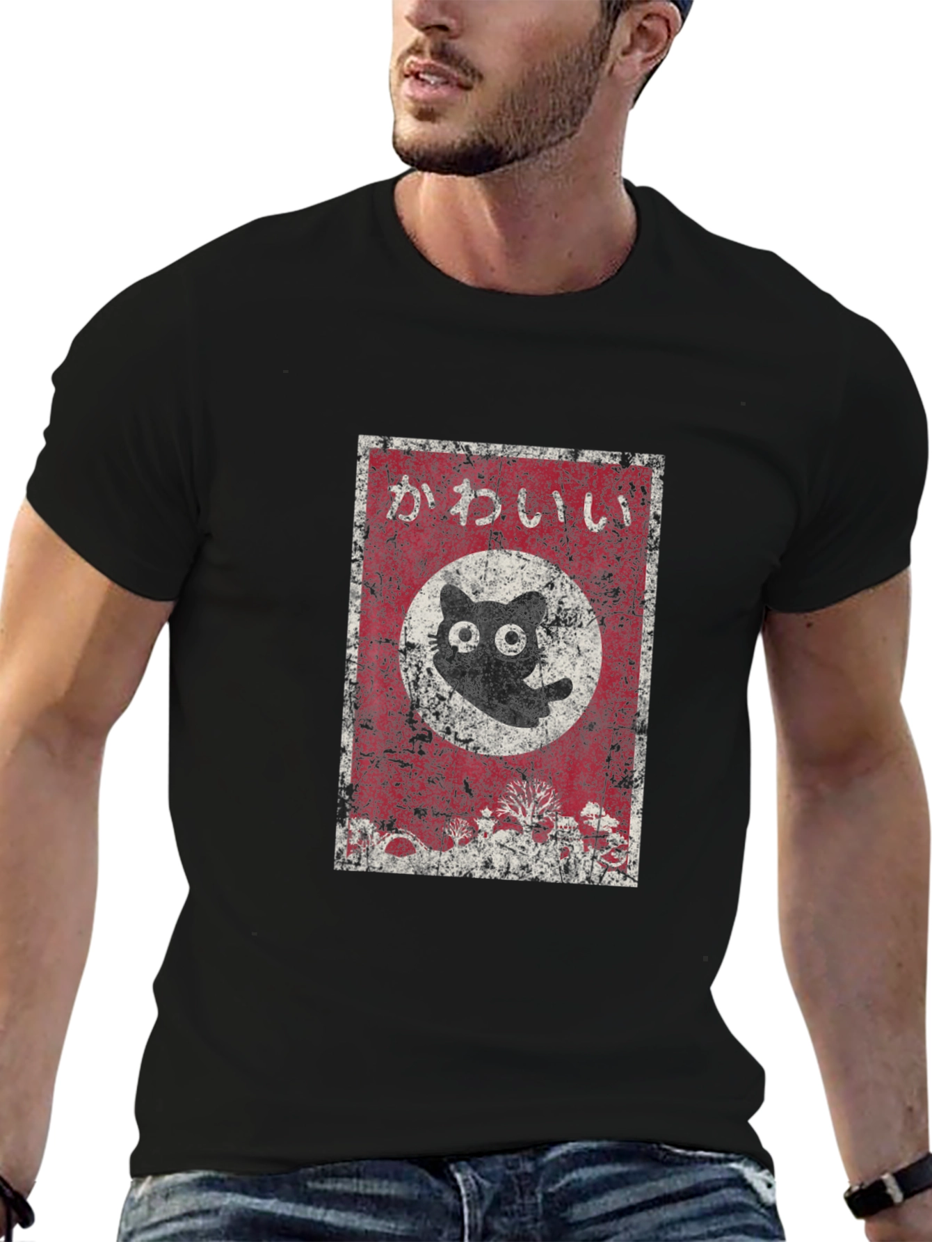 Kawaii Cat T-Shirt - Japanese Aesthetic Graphic Tee