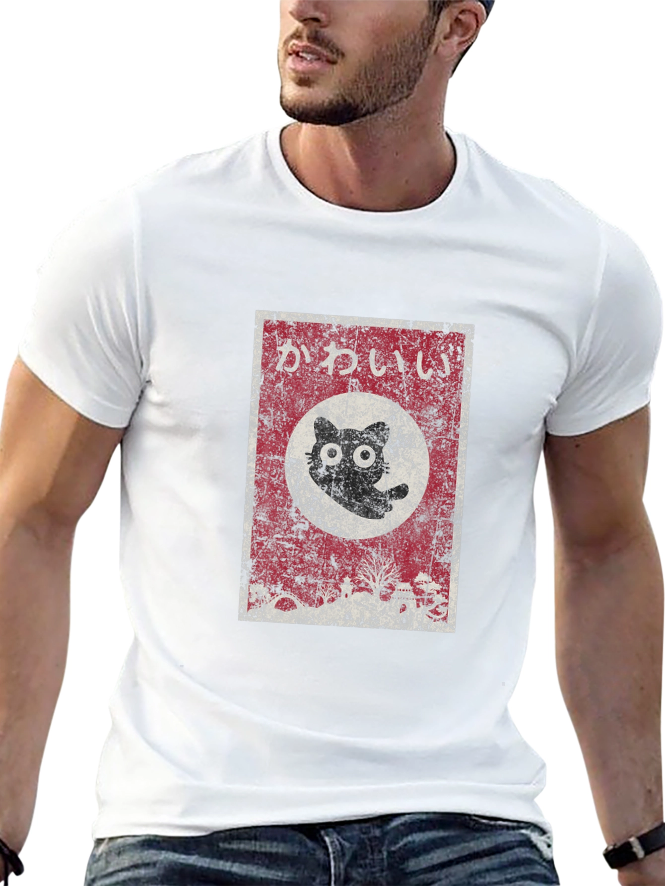 Kawaii Cat T-Shirt - Japanese Aesthetic Graphic Tee
