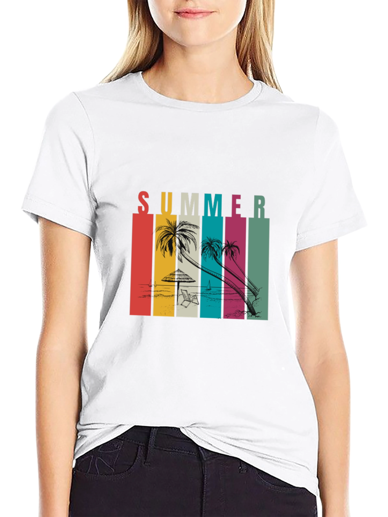 Retro Summer Beach T-Shirt - Vacation Vibes