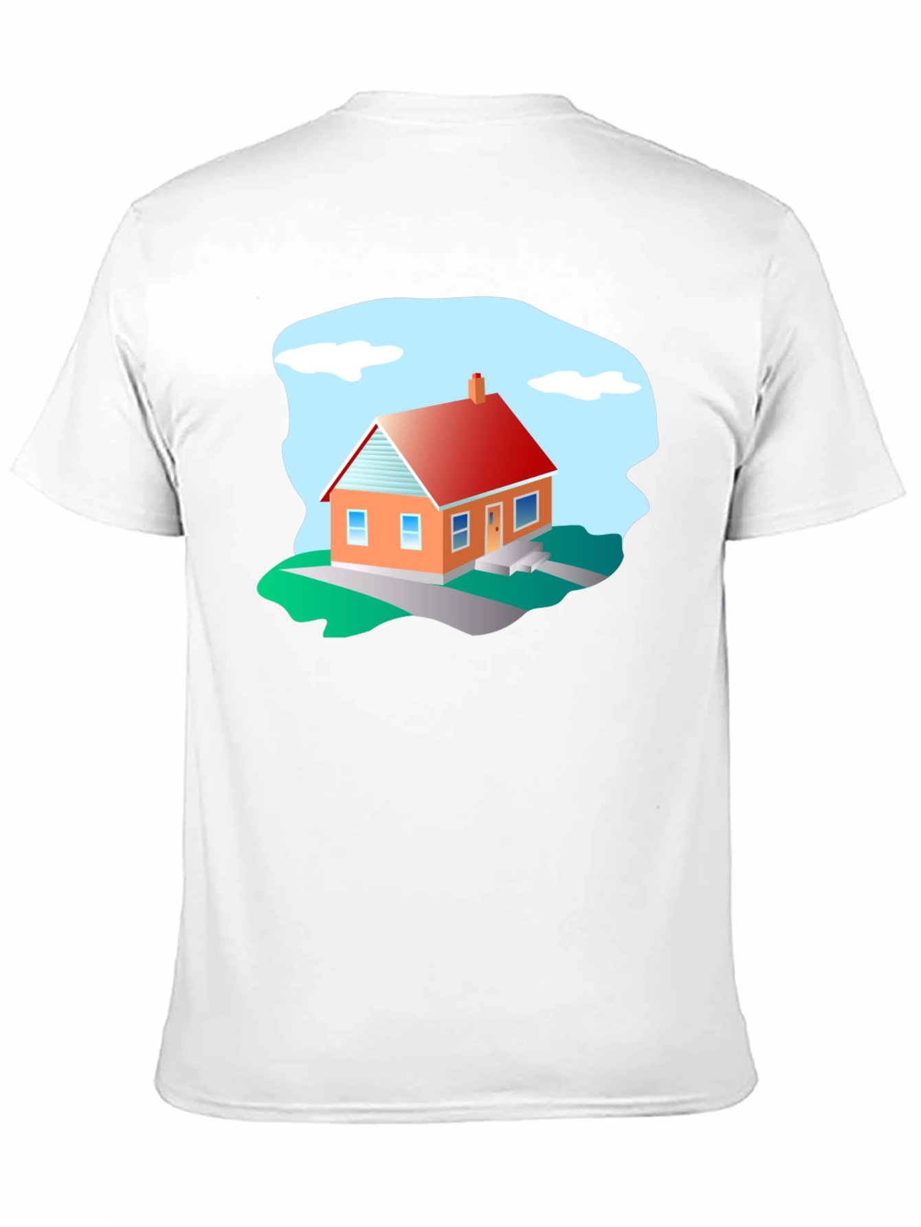 House Graphic T-Shirt - Black Cotton Tee