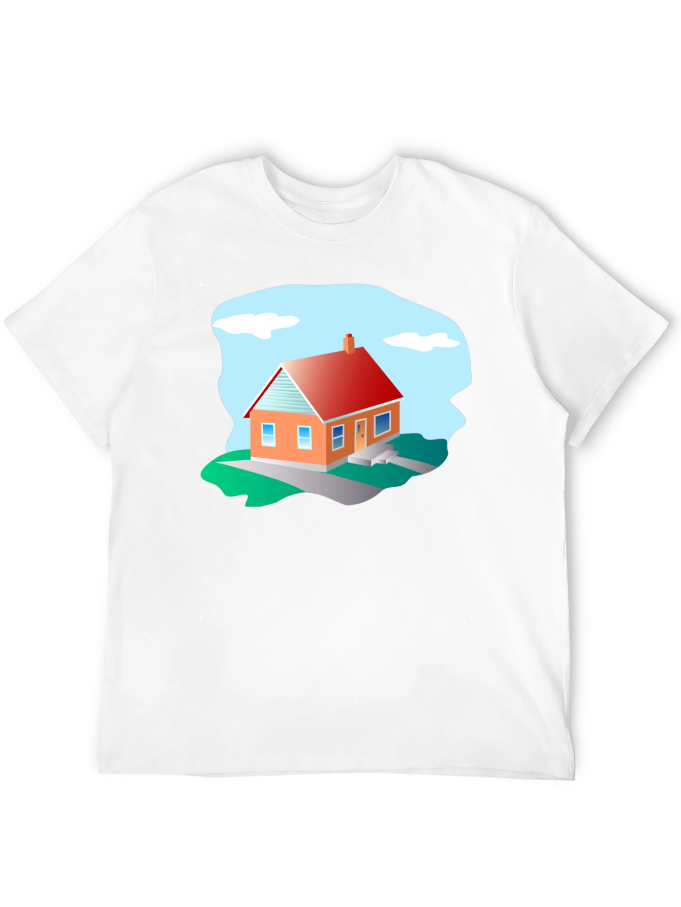 House Graphic T-Shirt - Black Cotton Tee