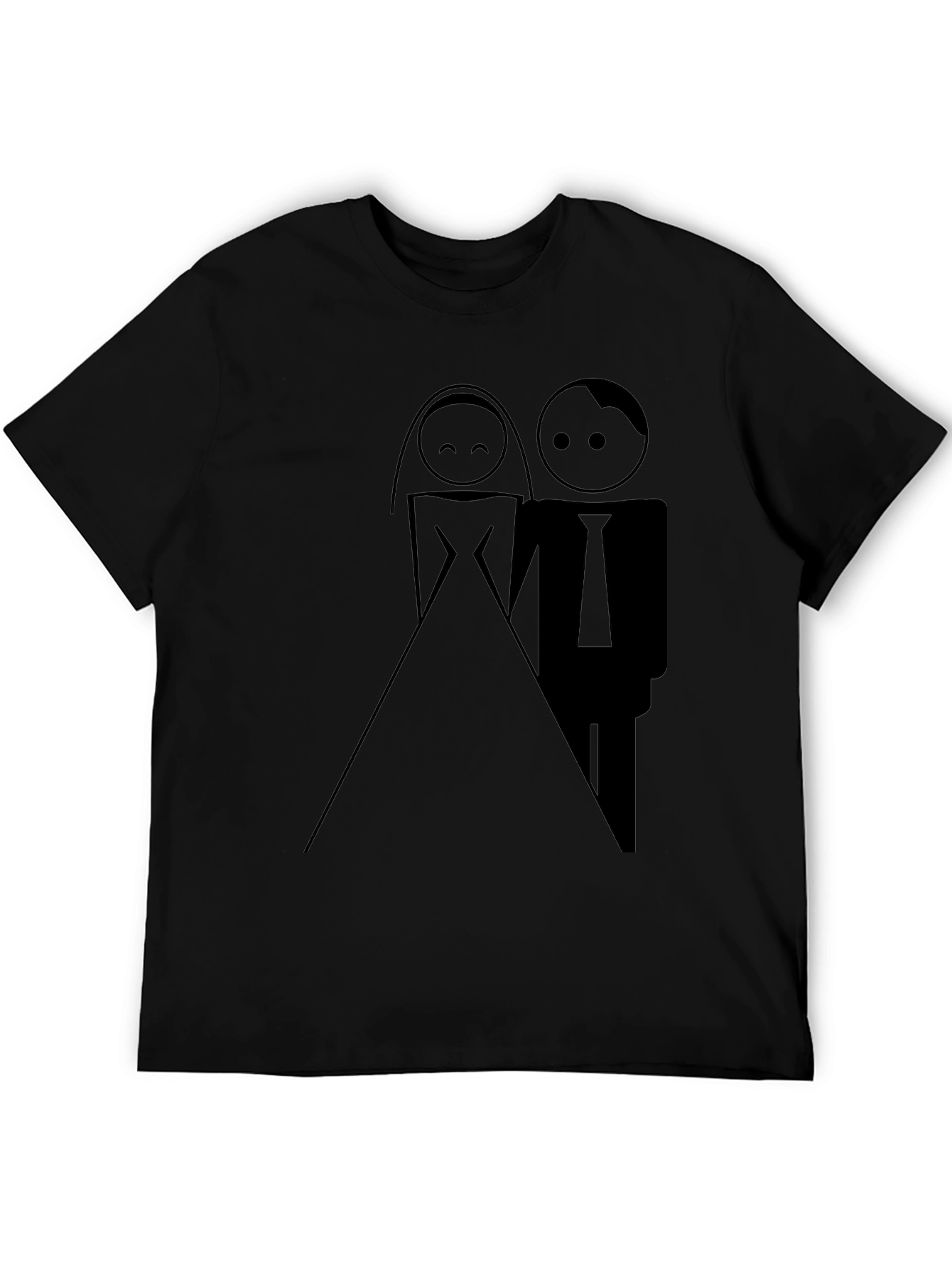 Bride & Groom Graphic Black Tee