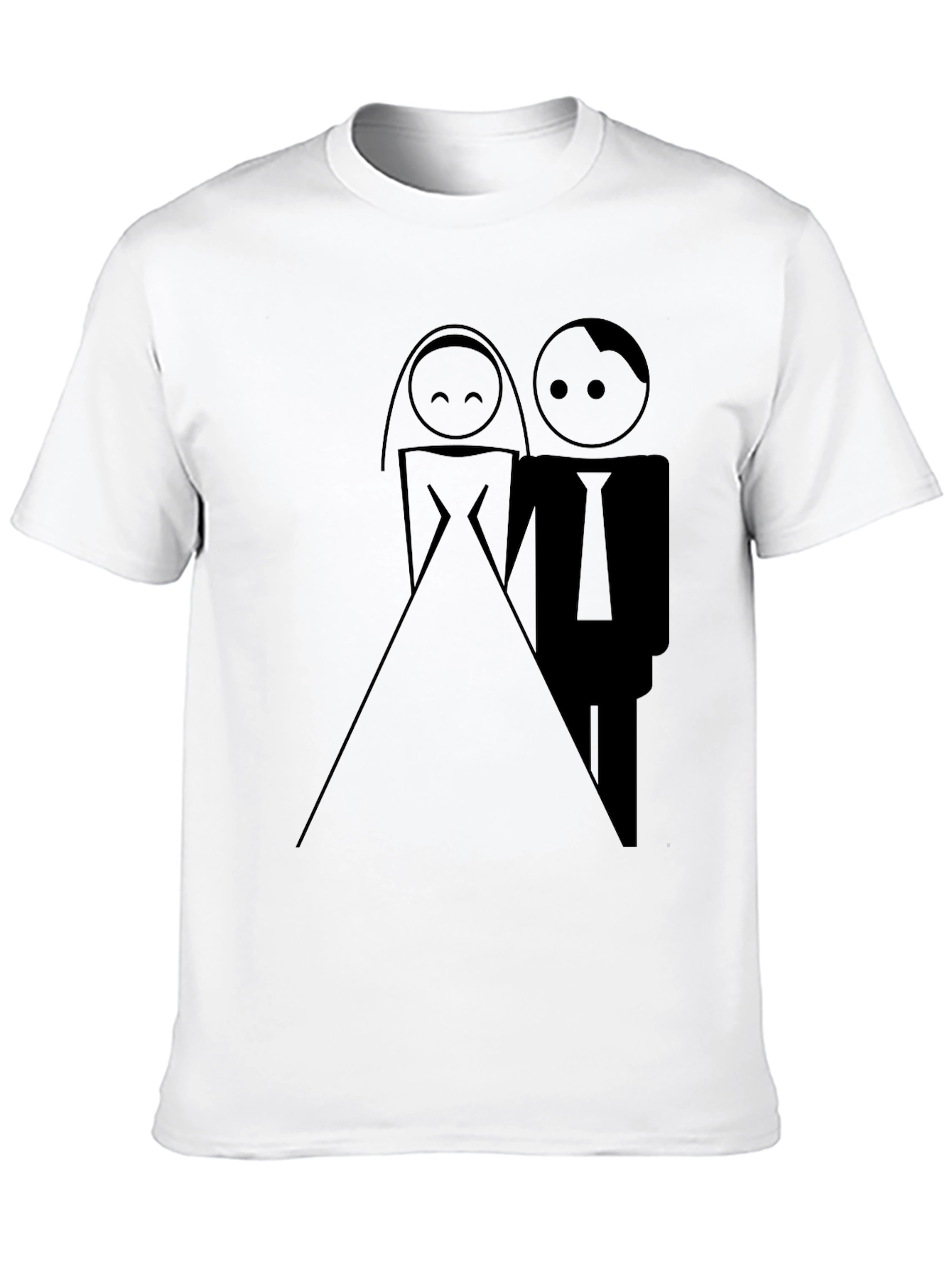 Bride & Groom Graphic Black Tee