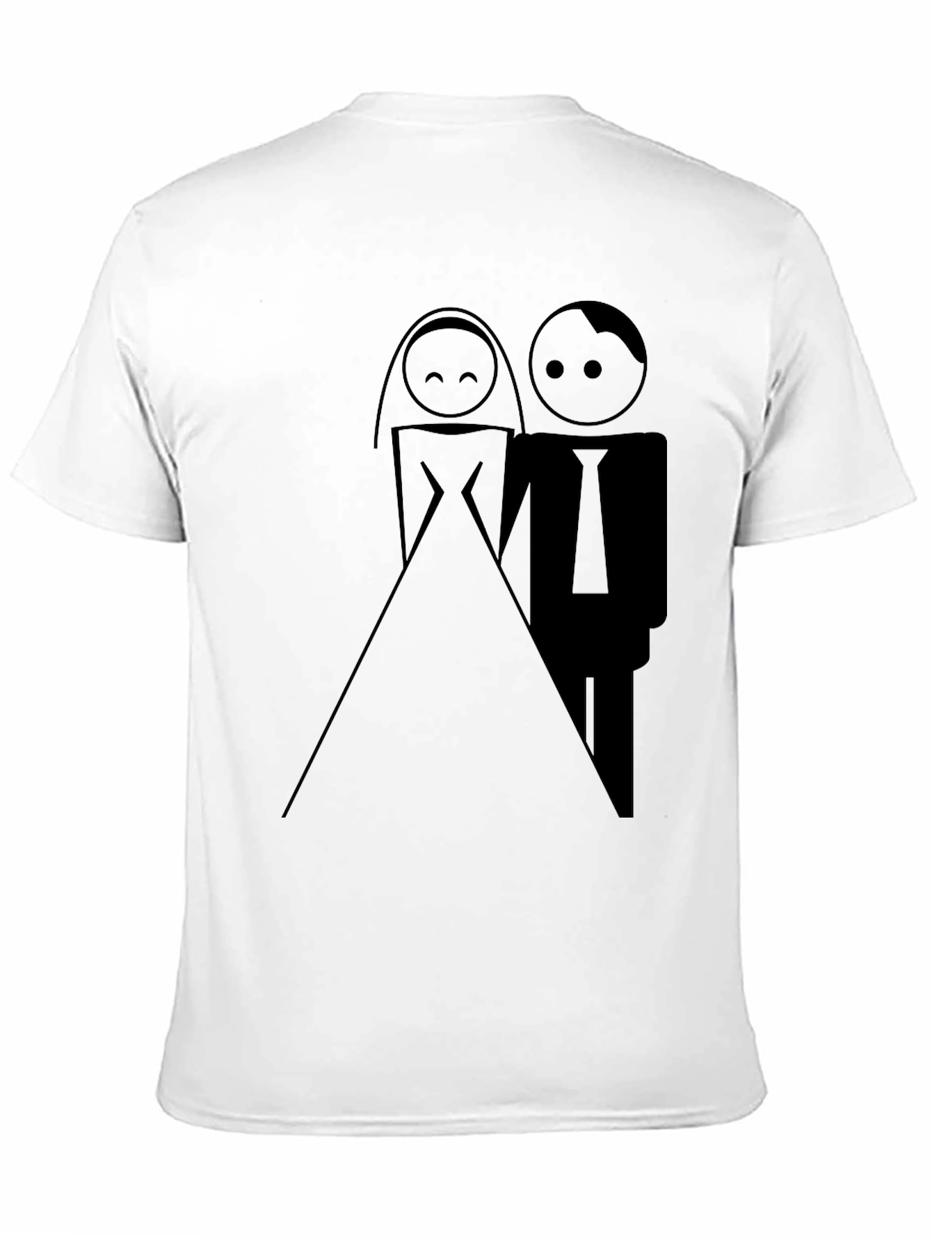 Bride & Groom Graphic Black Tee