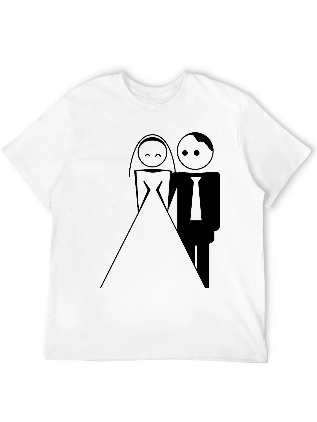 Bride & Groom Graphic Black Tee