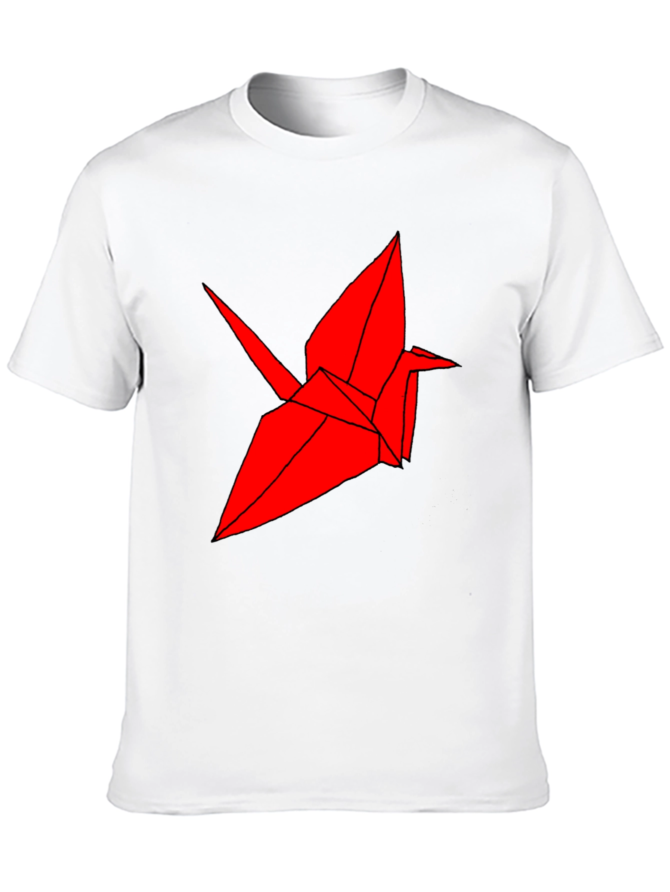 Origami Crane Graphic Tee - Cool Bird T-Shirt