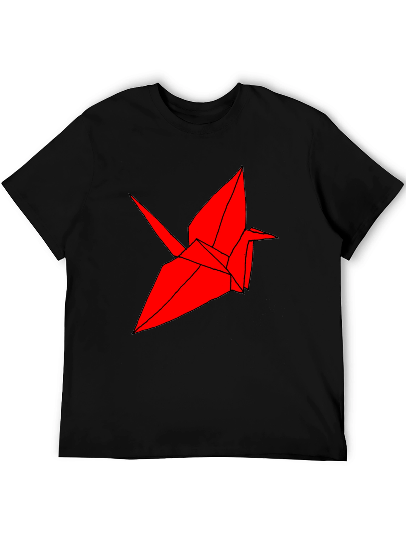 Origami Crane Graphic Tee - Cool Bird T-Shirt