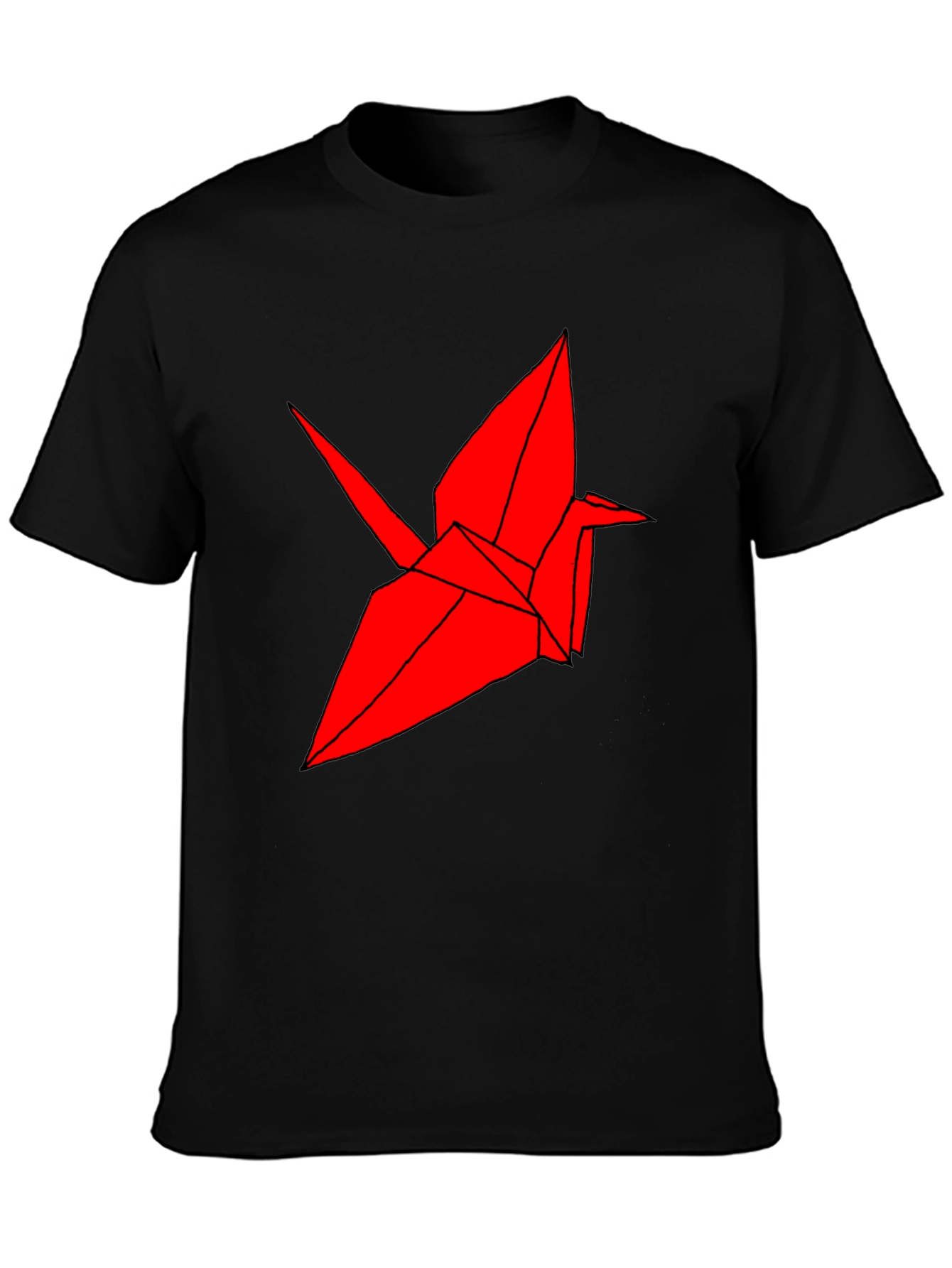 Origami Crane Graphic Tee - Cool Bird T-Shirt