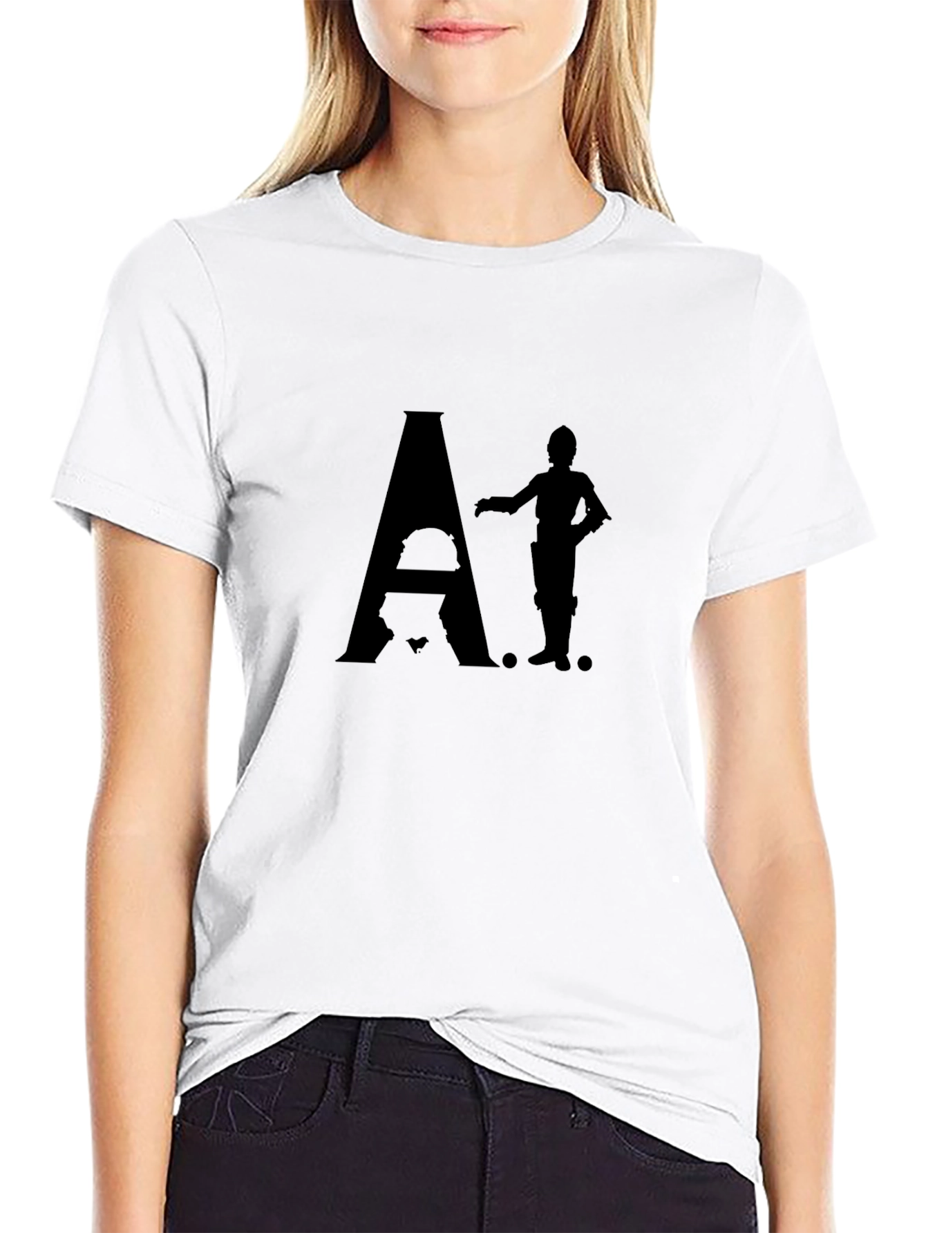 Star Wars Inspired A-Droid Graphic Tee - Black
