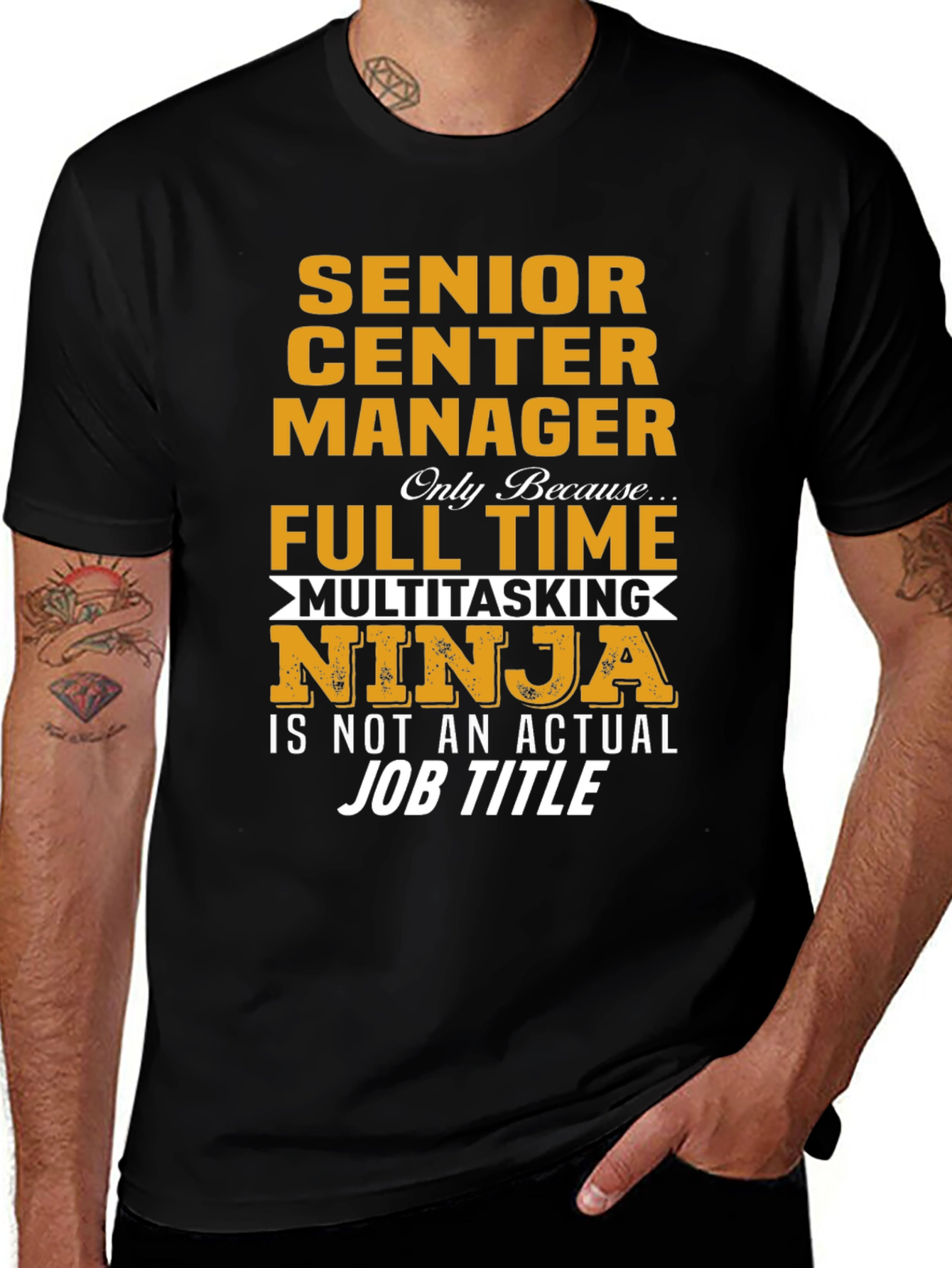 Senior Center Manager Multitasking Ninja T-Shirt