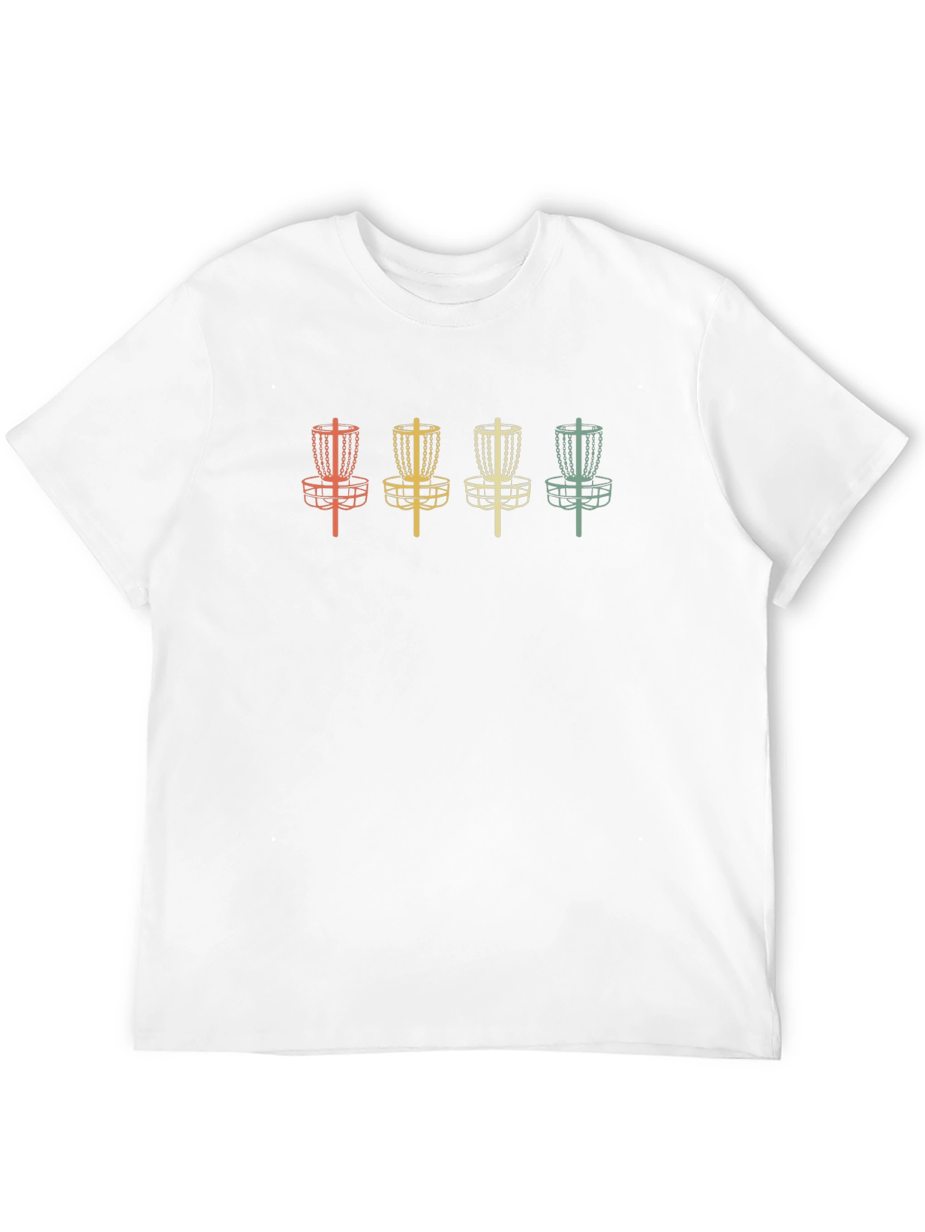 Retro Disc Golf T-Shirt - Four Basket Design