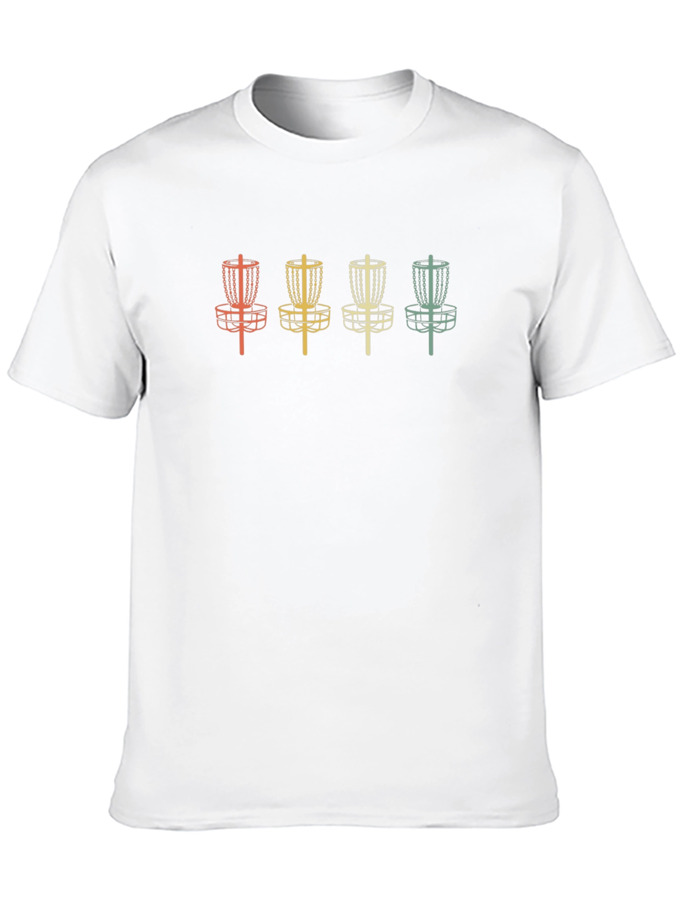 Retro Disc Golf T-Shirt - Four Basket Design