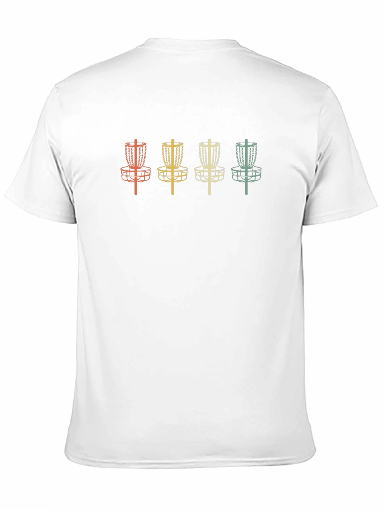 Retro Disc Golf T-Shirt - Four Basket Design