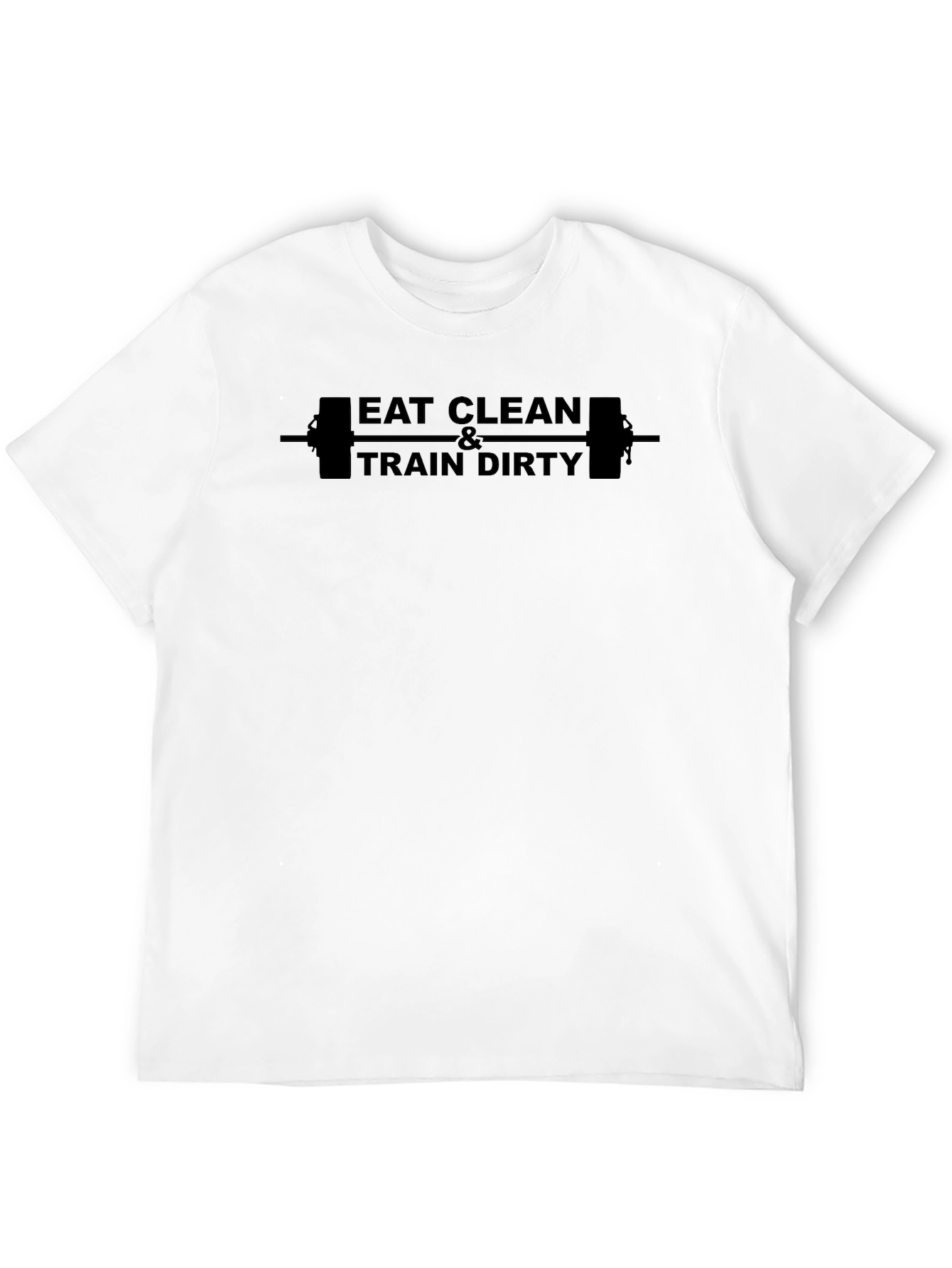 Eat Clean & Train Dirty Black Graphic Tee
