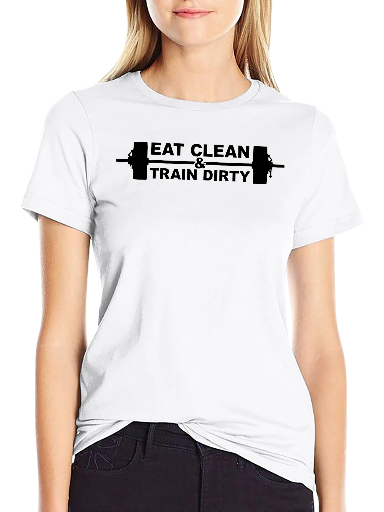 Eat Clean & Train Dirty Black Graphic Tee