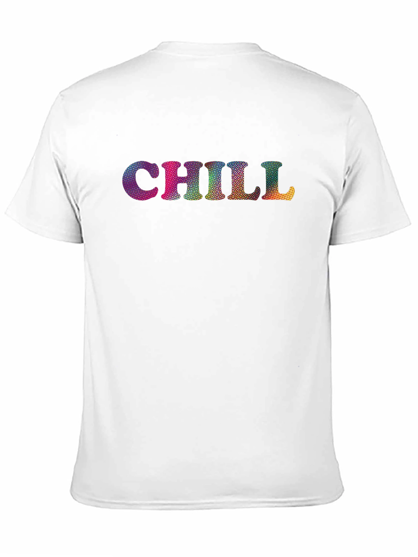 Chill T-Shirt - Vibrant Text Graphic Black Tee