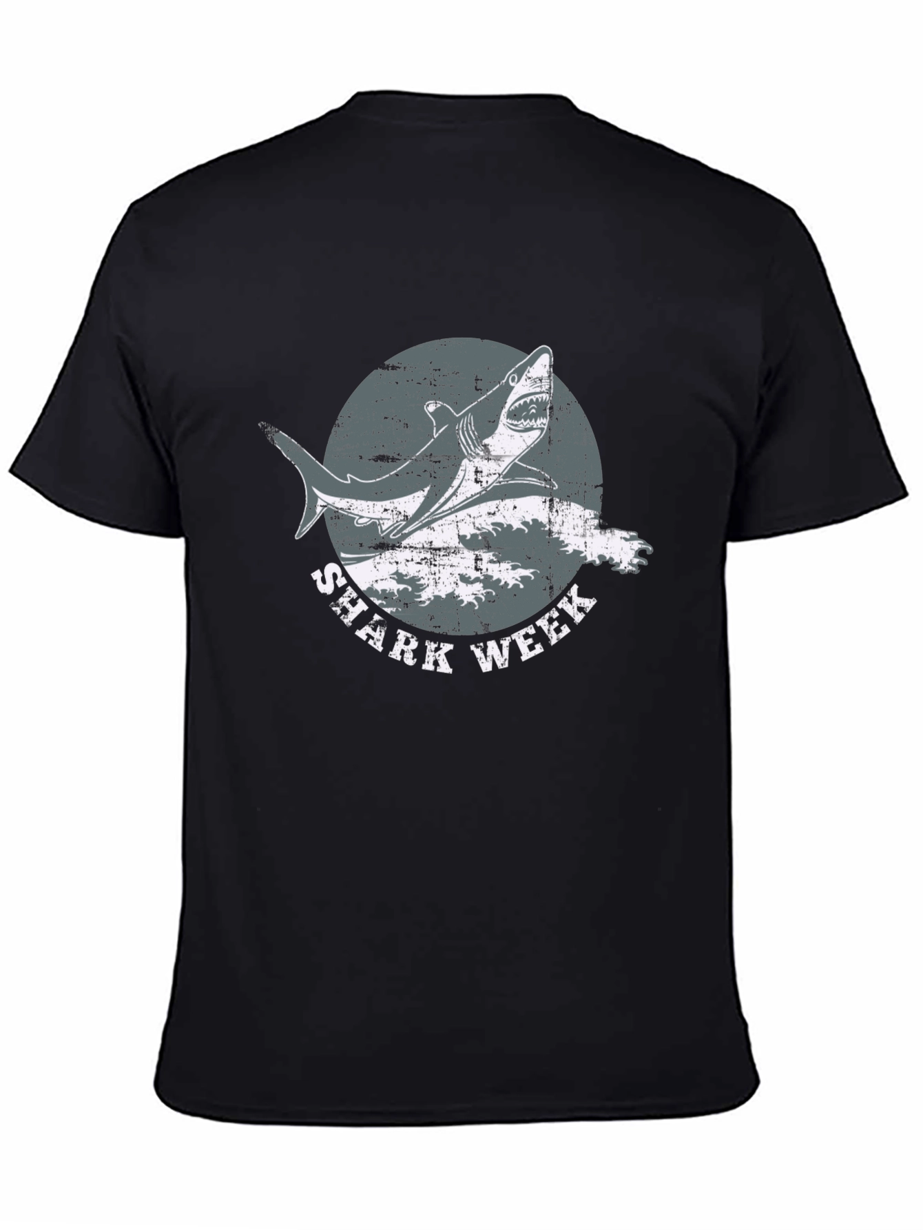 Shark Week Black Graphic T-Shirt
