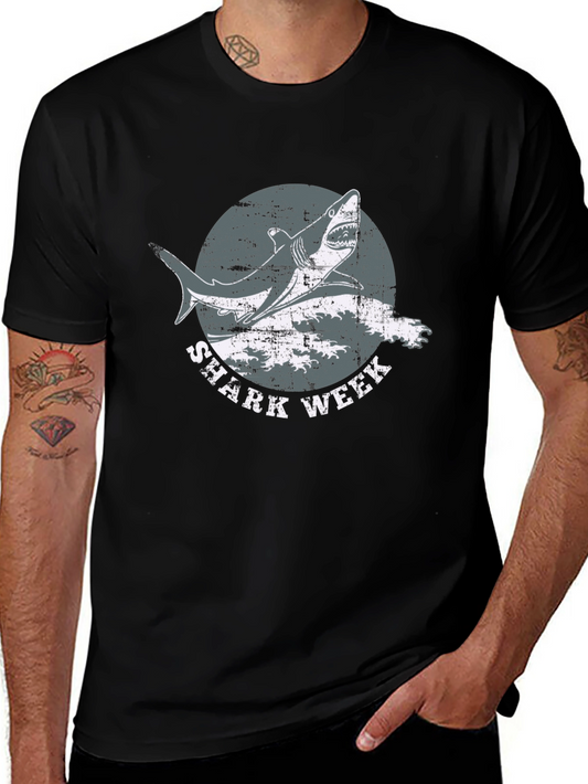 Shark Week Black Graphic T-Shirt