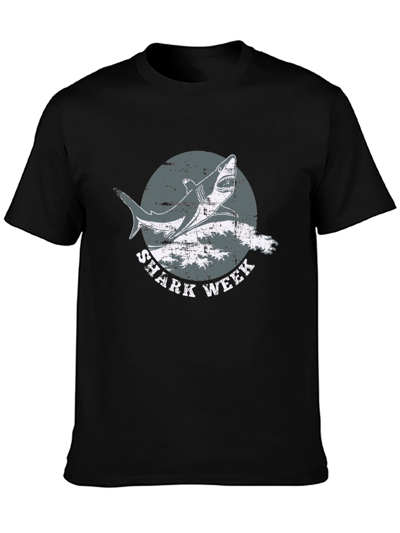 Shark Week Black Graphic T-Shirt