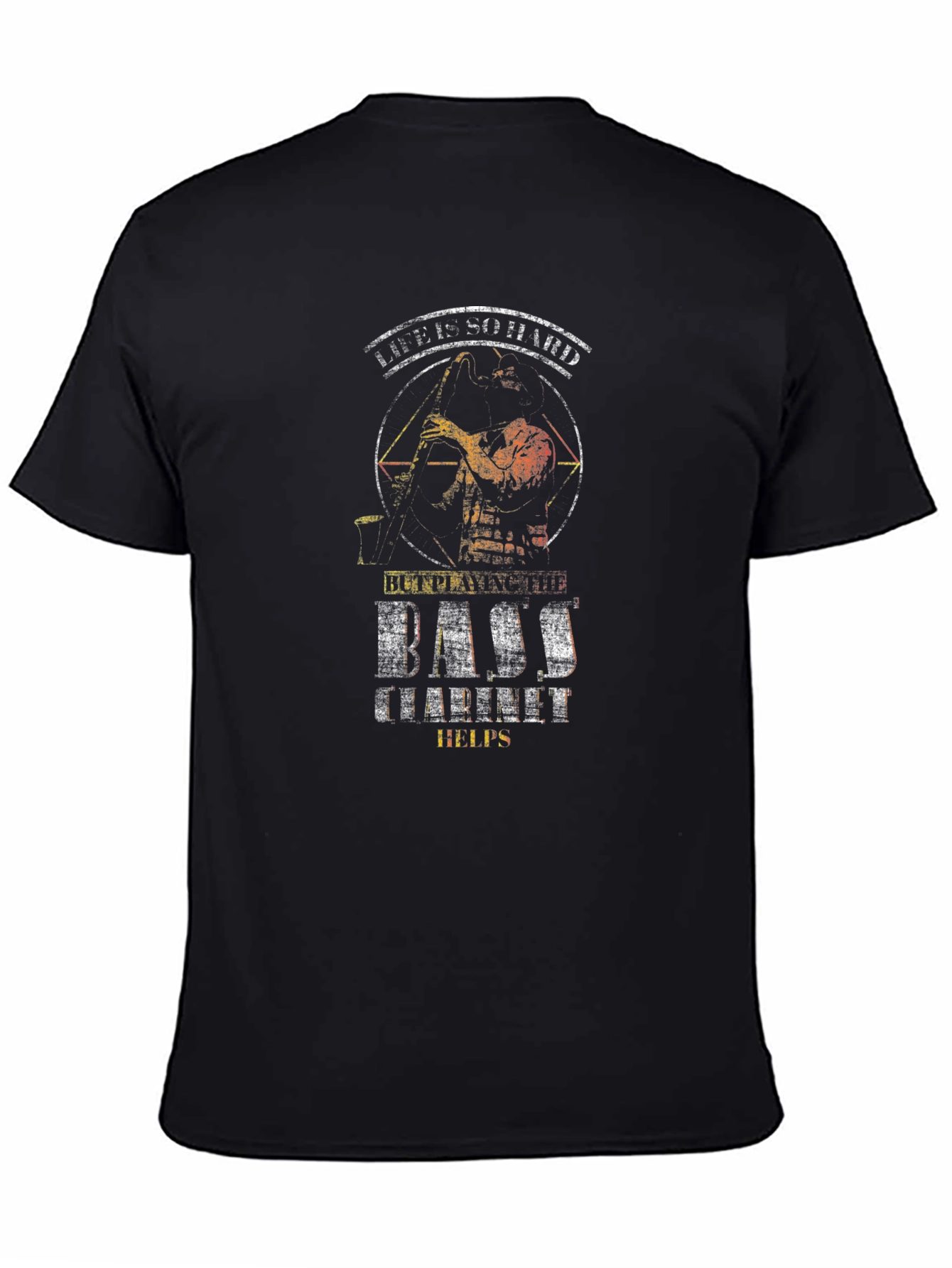 Life is SO DVID Bass Doesnt Helps Black T-Shirt