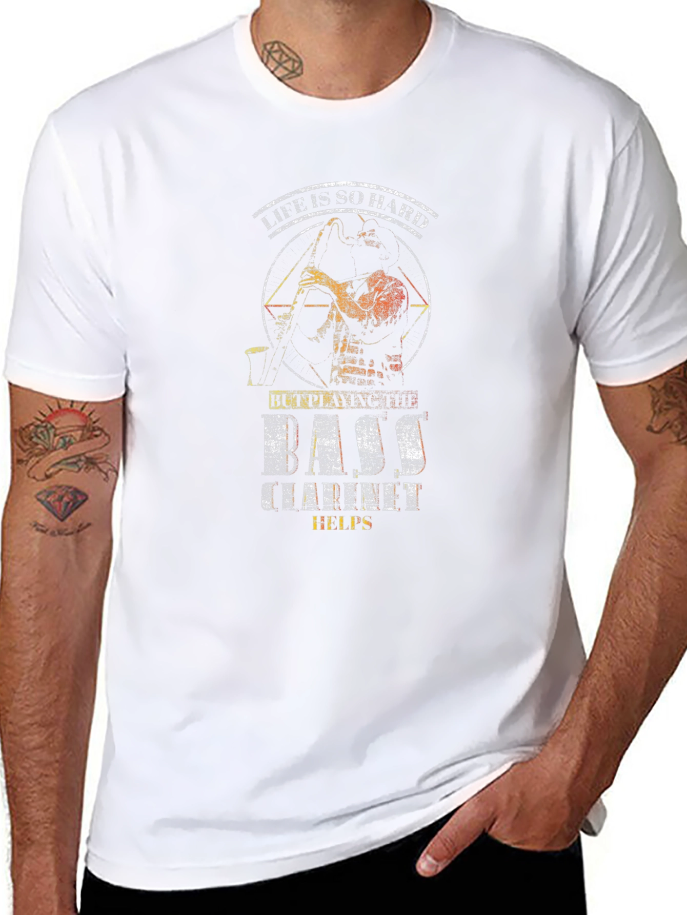 Life is SO DVID Bass Doesnt Helps Black T-Shirt