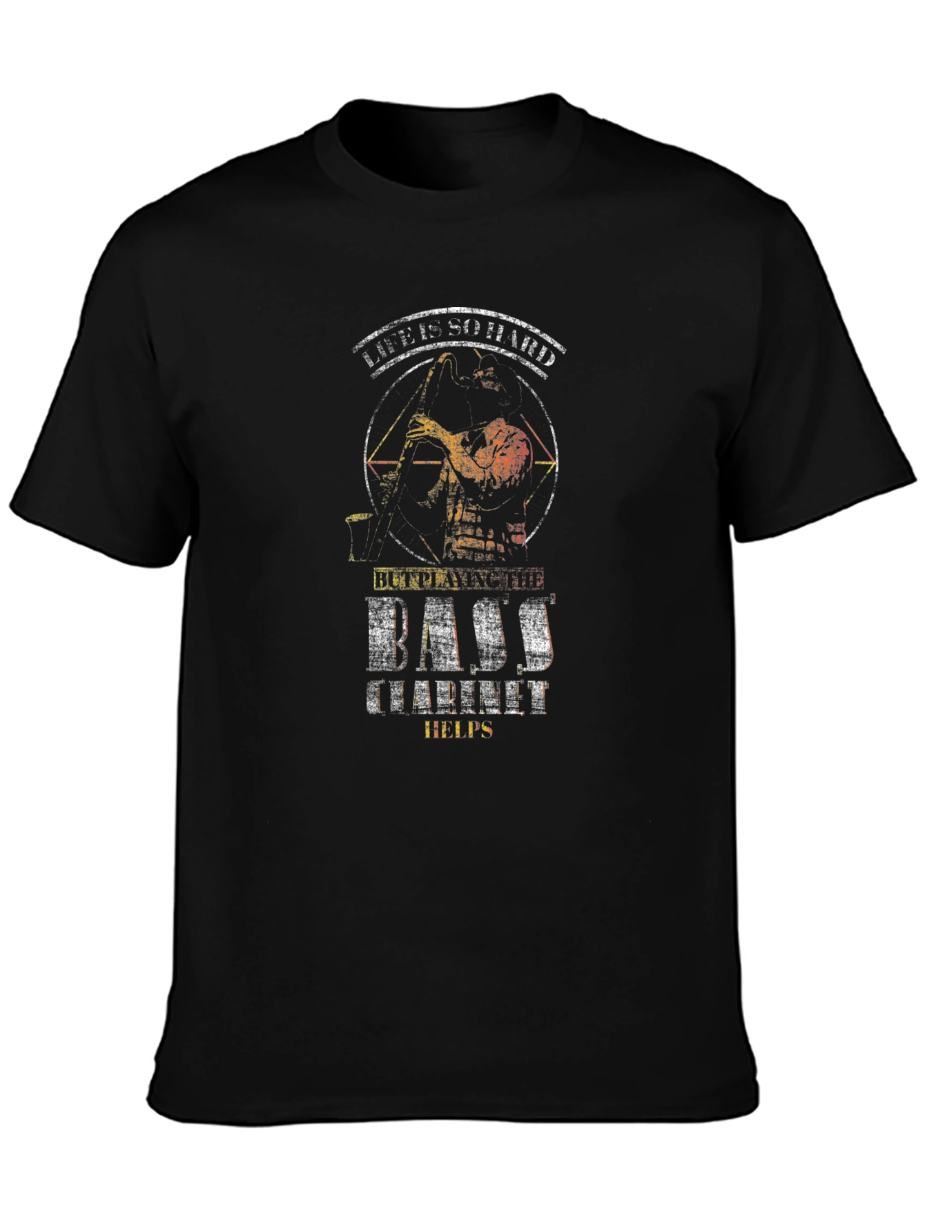 Life is SO DVID Bass Doesnt Helps Black T-Shirt
