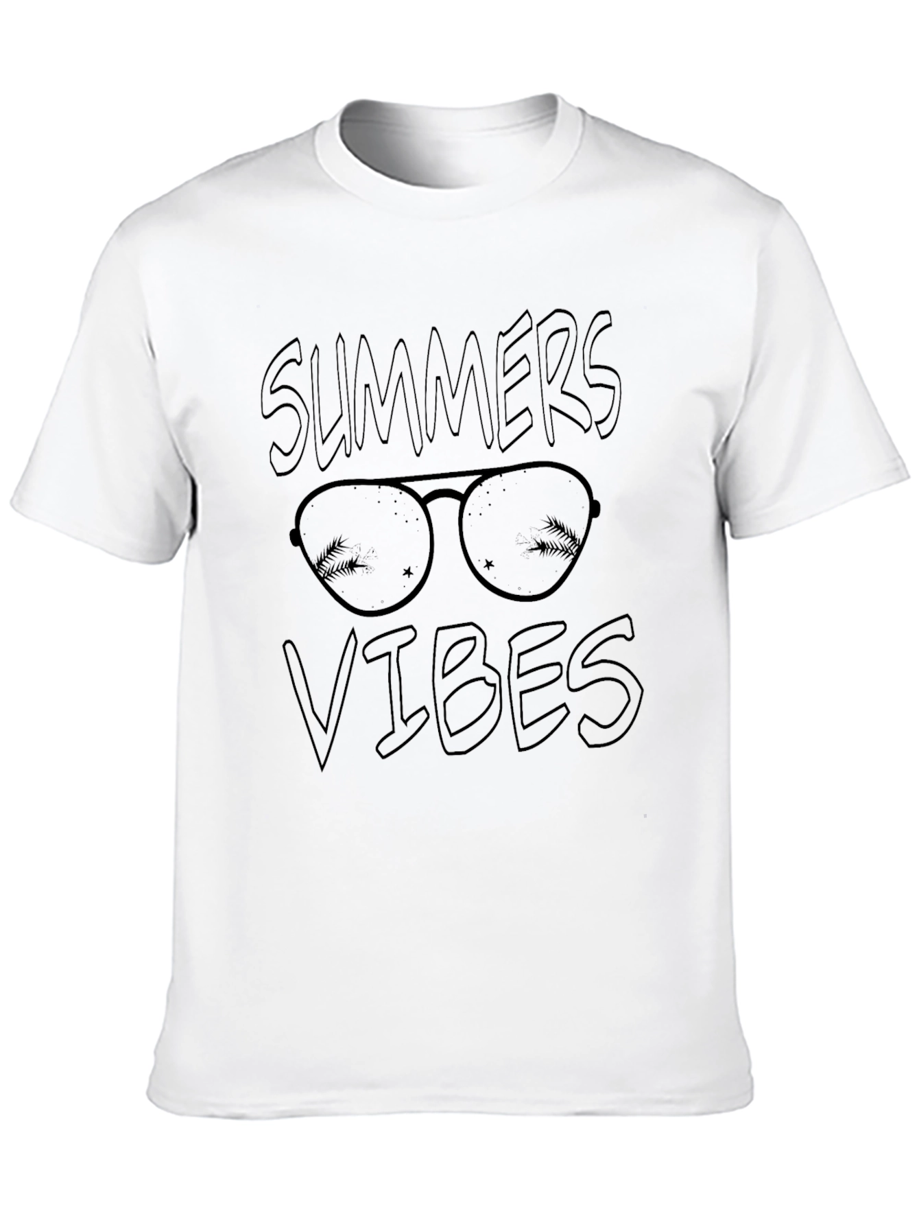 Summer Vibes Black Graphic T-Shirt