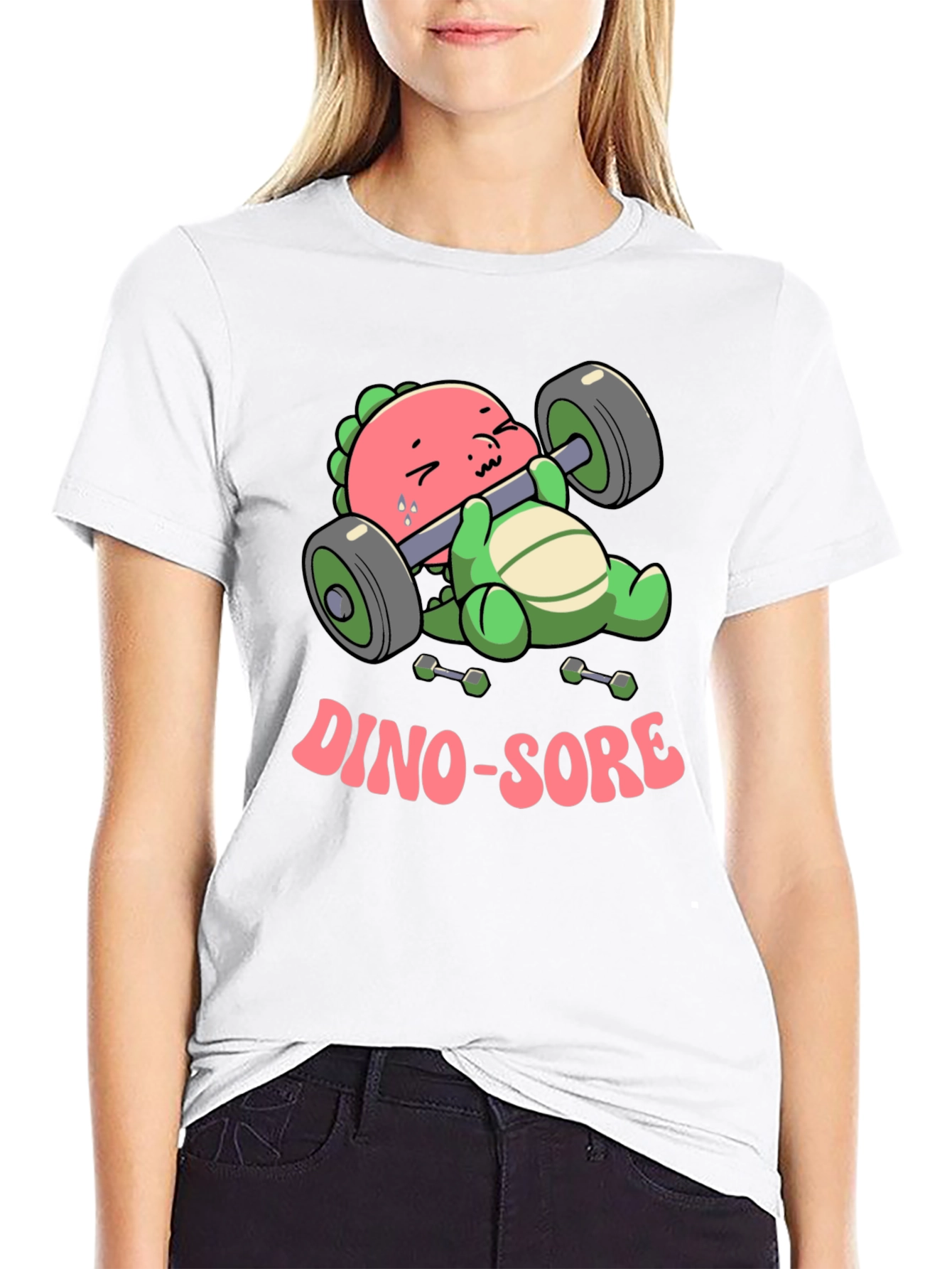 Dino-Sore T-Shirt - Funny Dinosaur Workout Tee