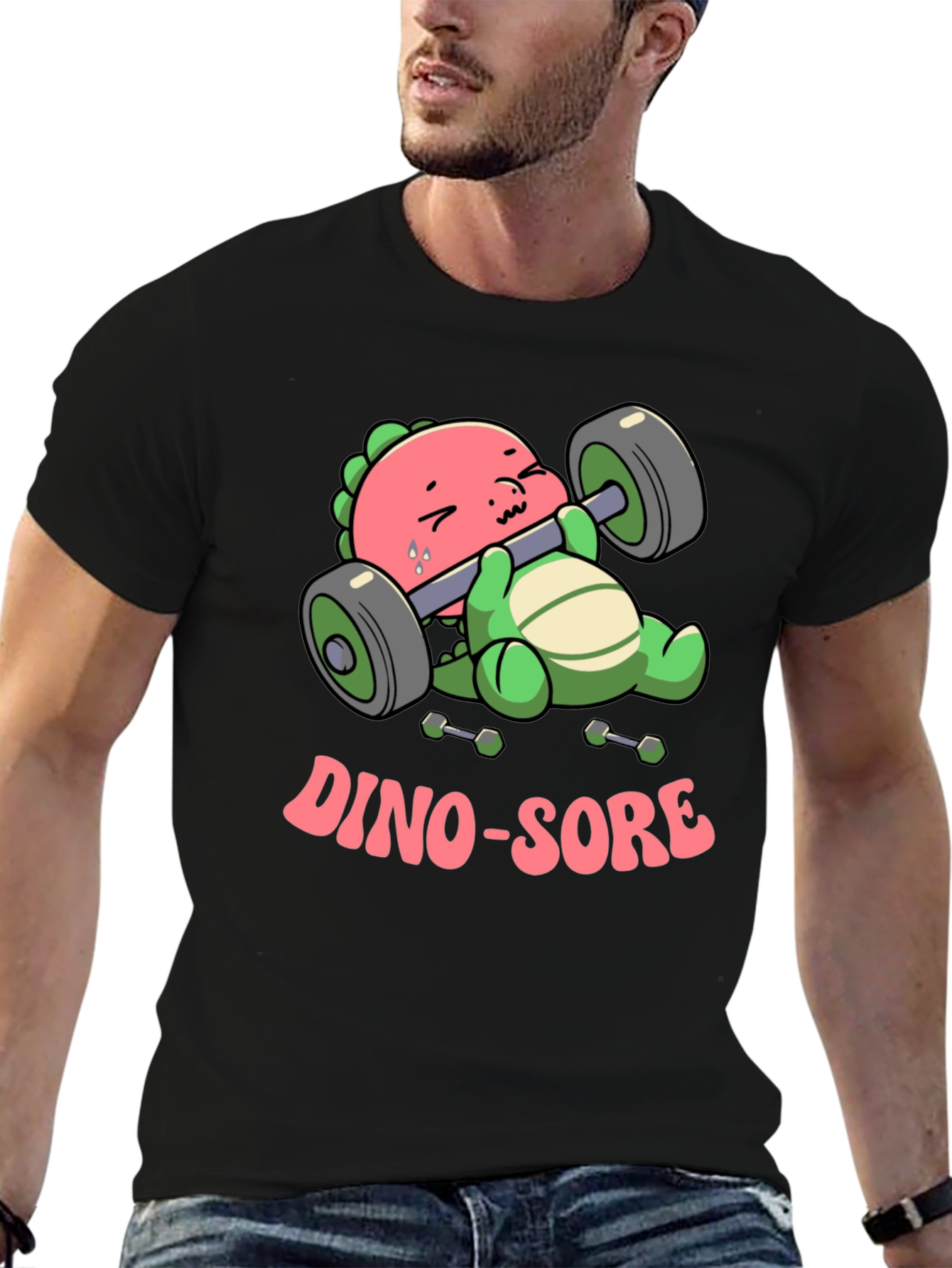 Dino-Sore T-Shirt - Funny Dinosaur Workout Tee