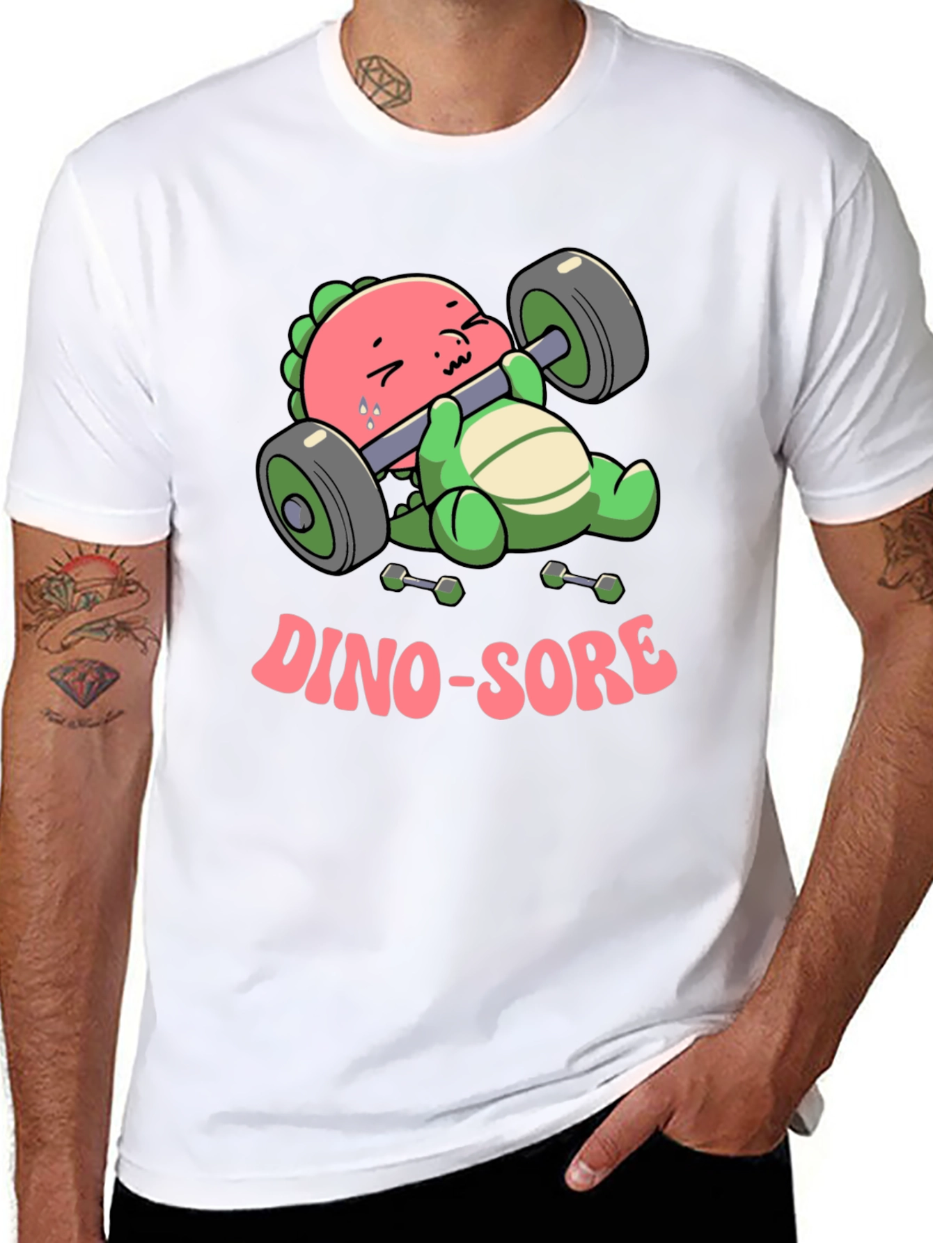 Dino-Sore T-Shirt - Funny Dinosaur Workout Tee