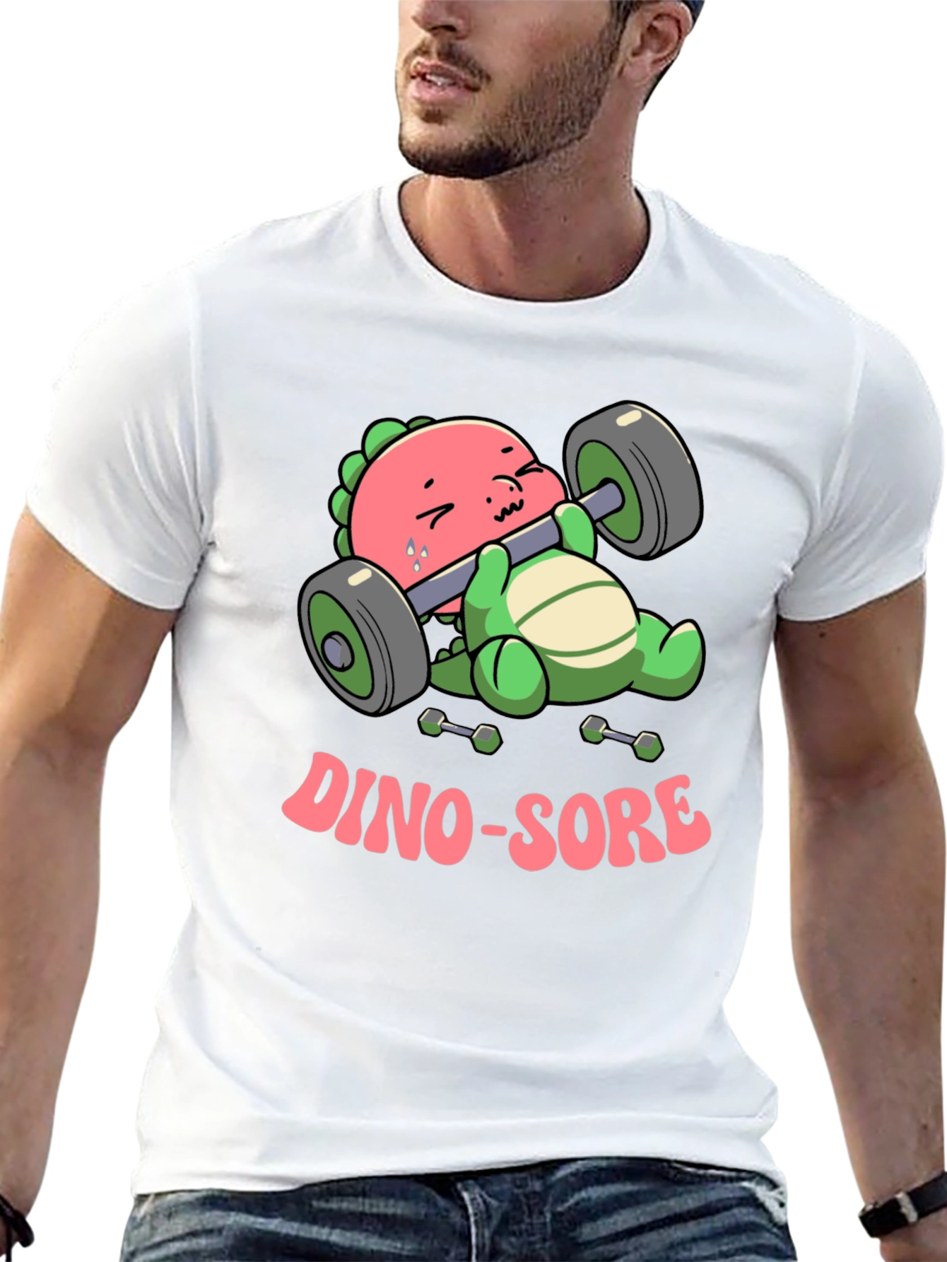 Dino-Sore T-Shirt - Funny Dinosaur Workout Tee