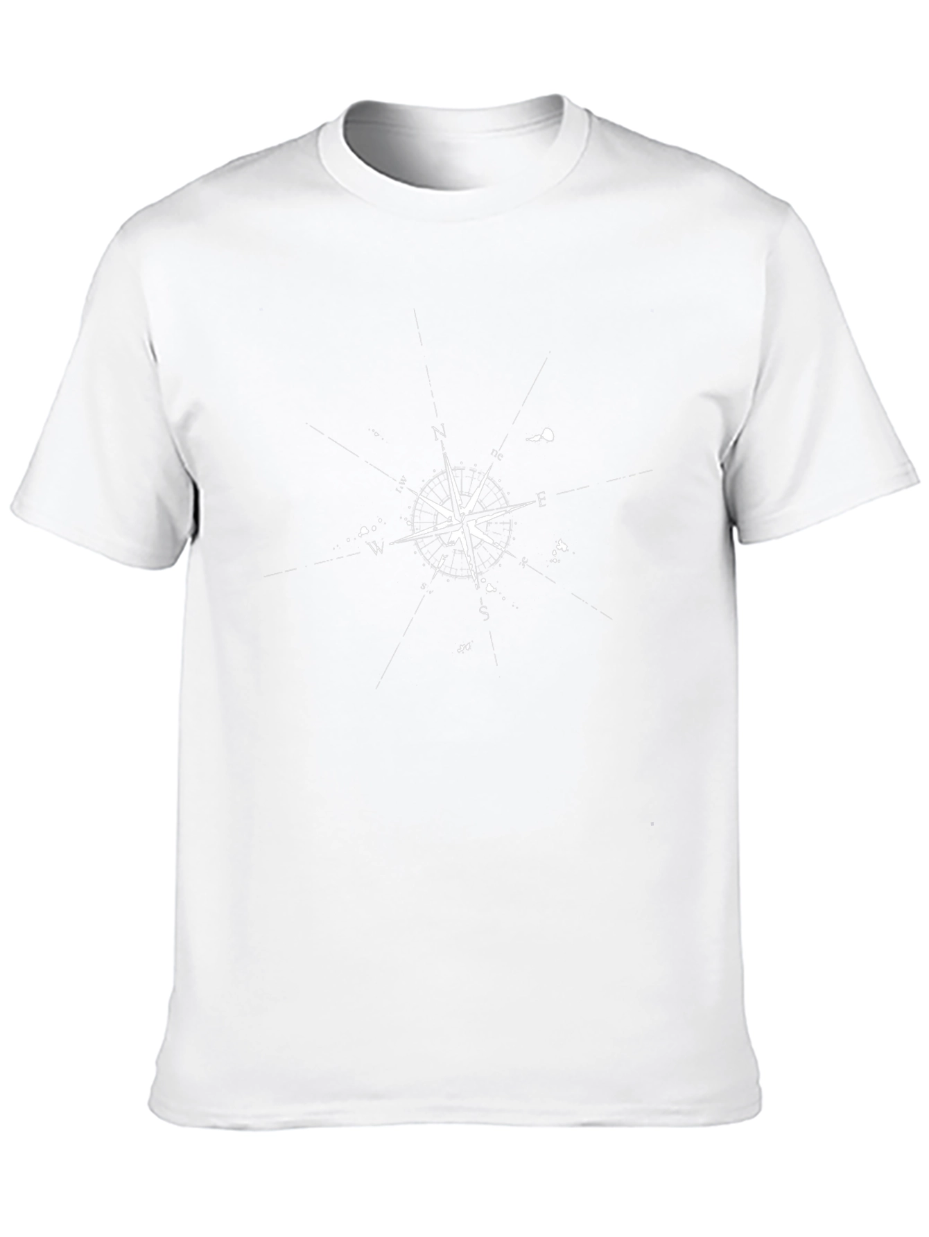 Mens Black Compass Graphic T-Shirt